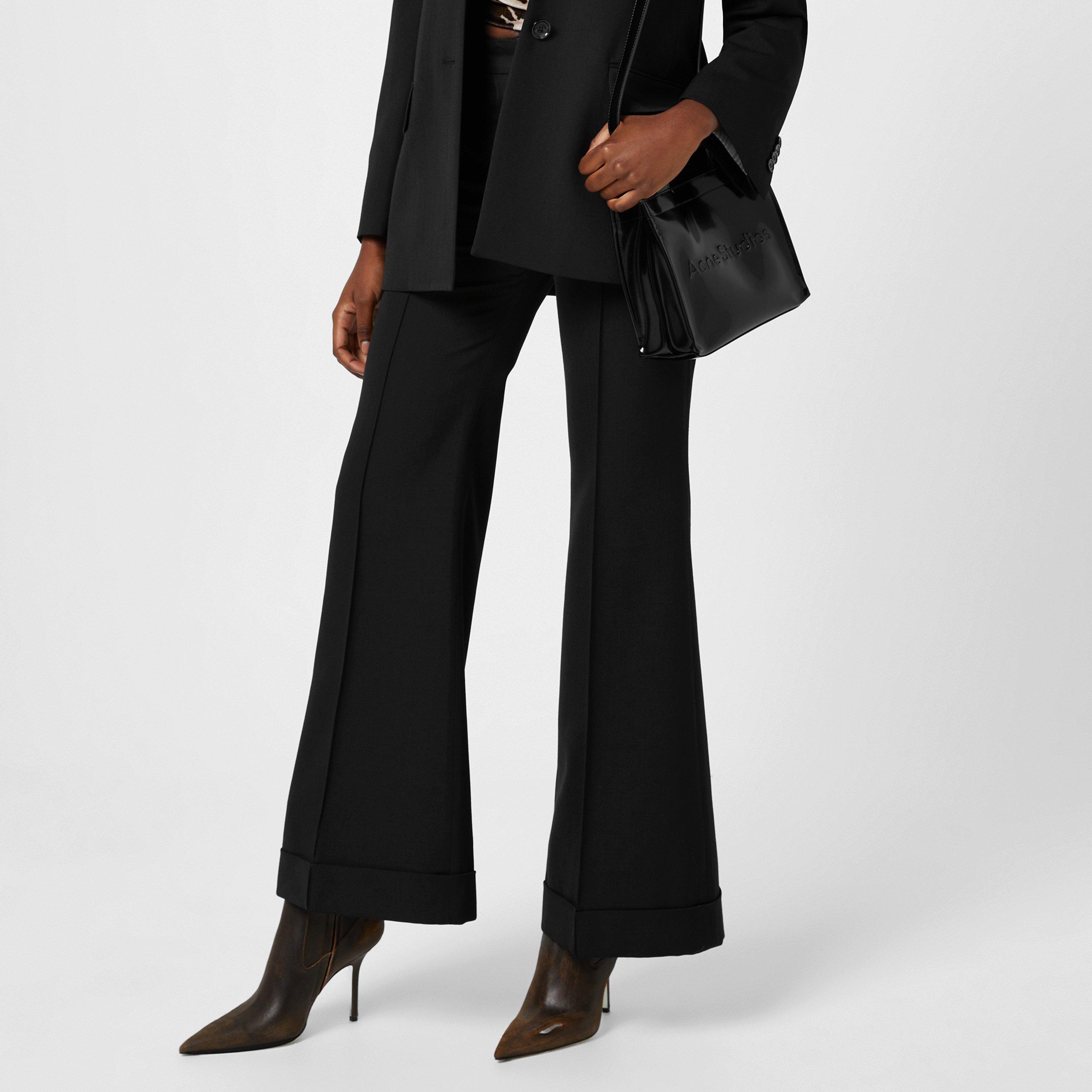 Black 900 - Acne Studios - Women's Pinna Wide Leg Trousers - 1