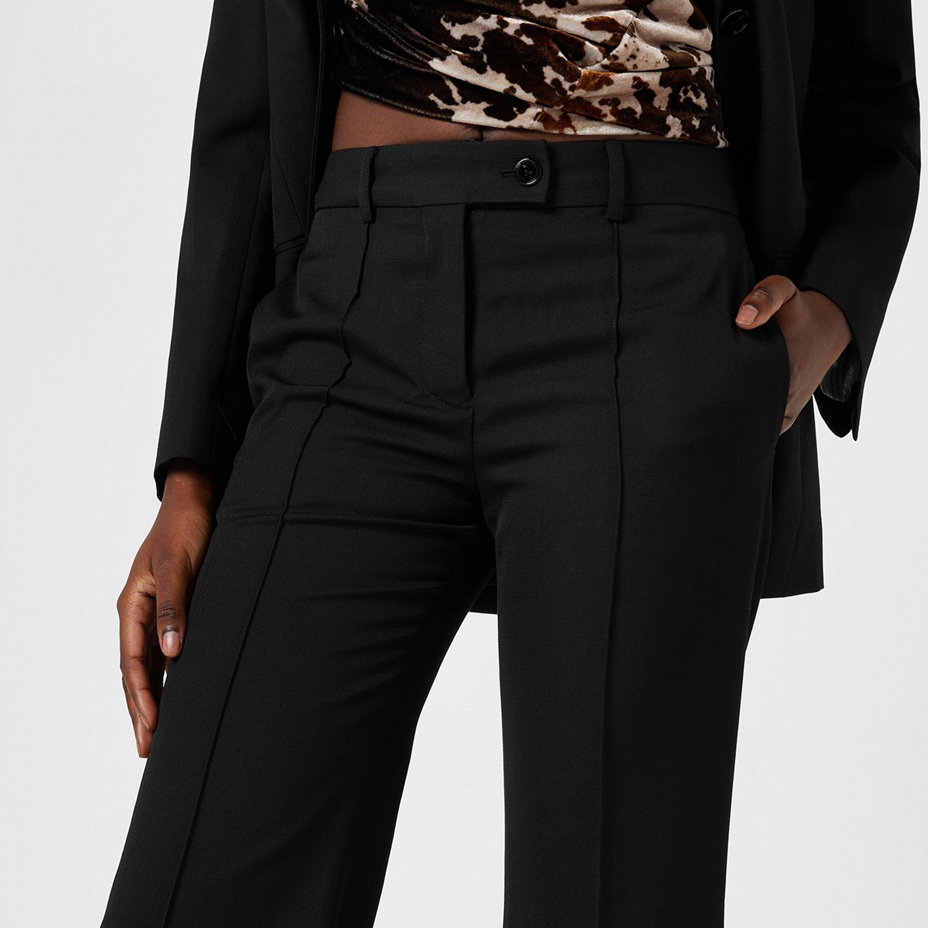 Black 900 - Acne Studios - Women's Pinna Wide Leg Trousers - 3