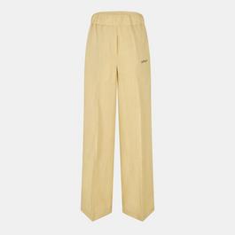 Off White Women's Knitted Trousers, Knitted Fabric