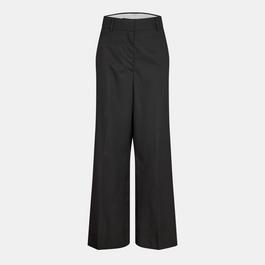 Off White Women's Knitted Trousers, Knitted Fabric