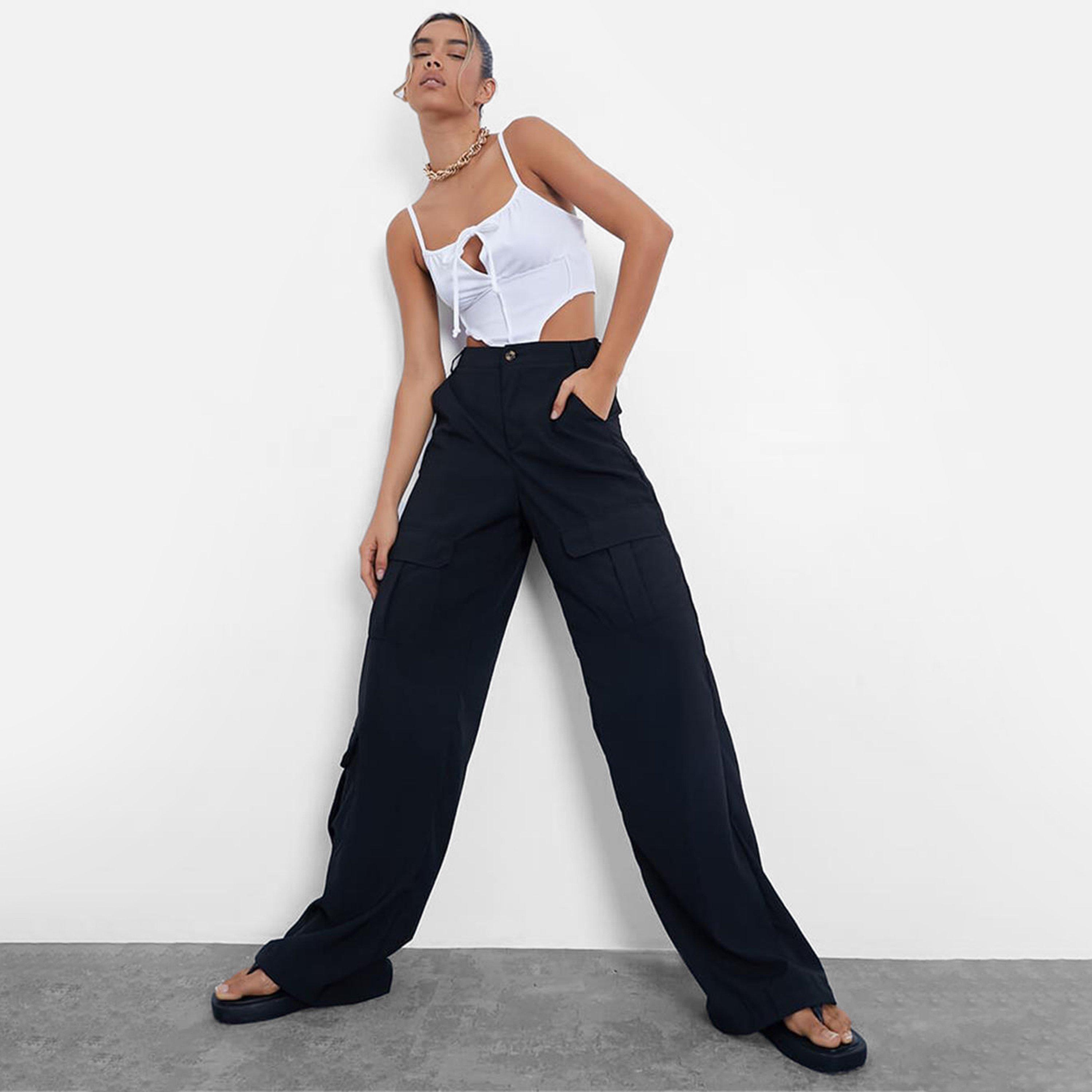 Black - I Saw It First - ISAWITFIRST Cargo Utility Trousers - 3