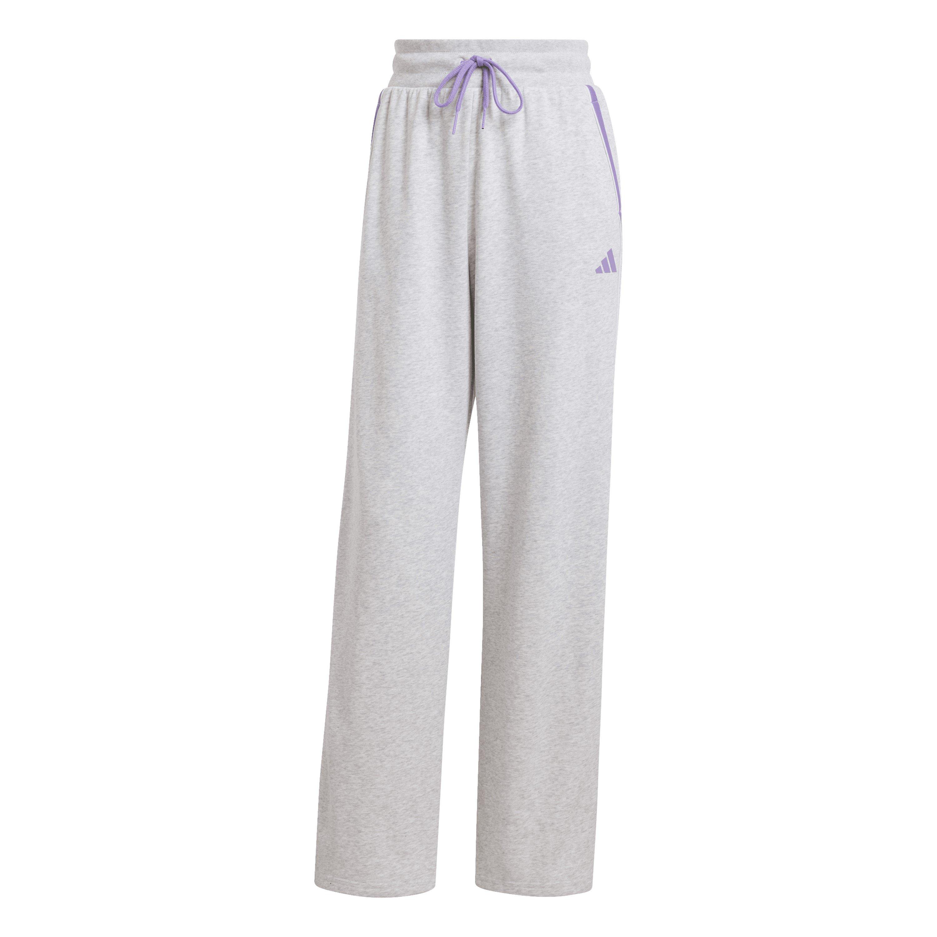 Light Grey Hthr - adidas - Women's Open Hem Jersey Joggers - 1