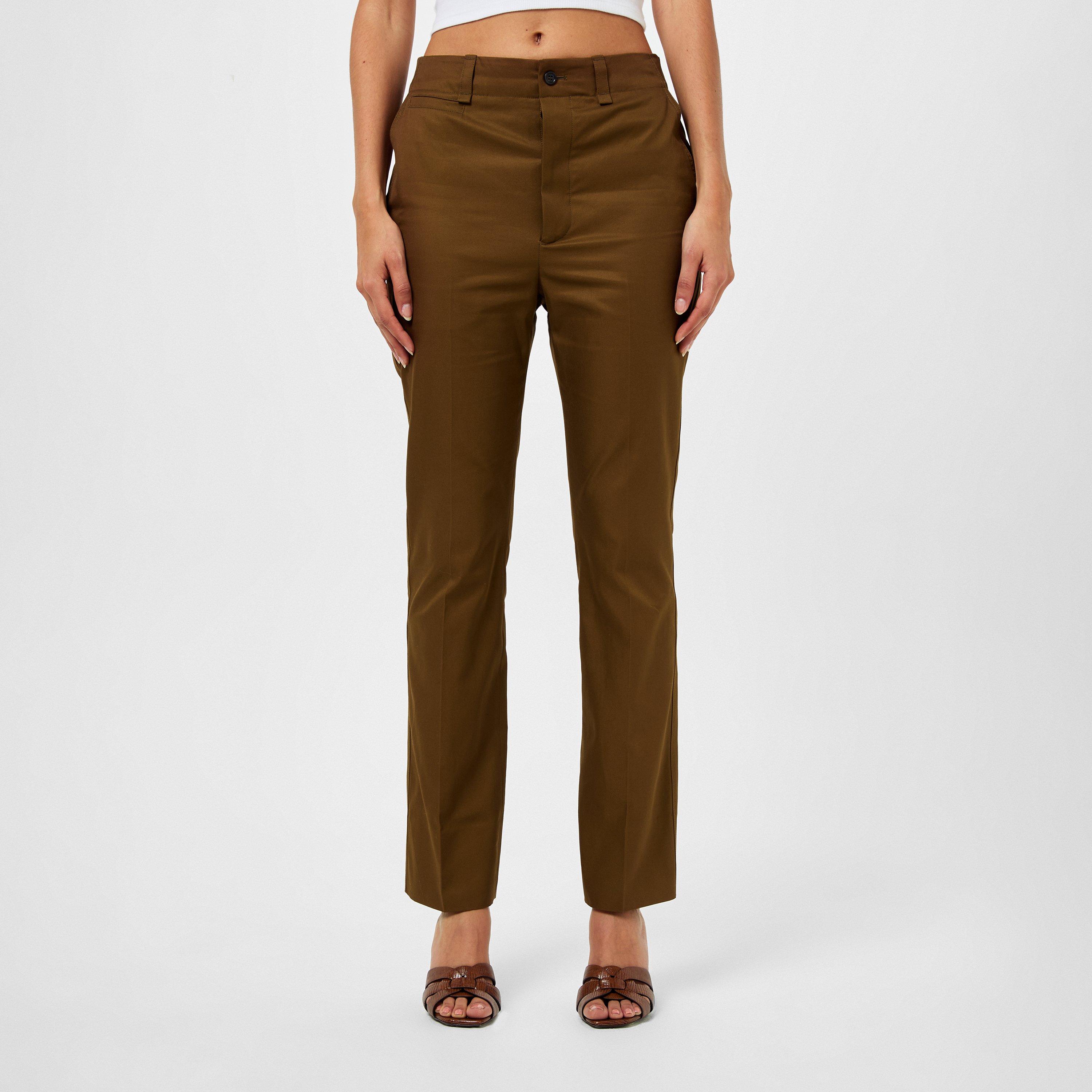 ROUGE FONCE - Saint Laurent - Cotton Twill Trousers - 1
