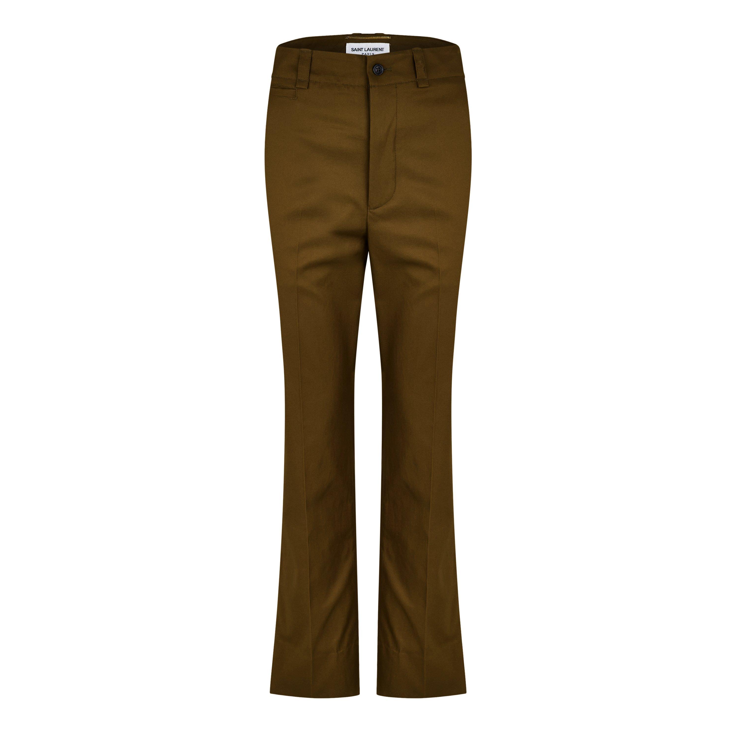 ROUGE FONCE - Saint Laurent - Cotton Twill Trousers - 5