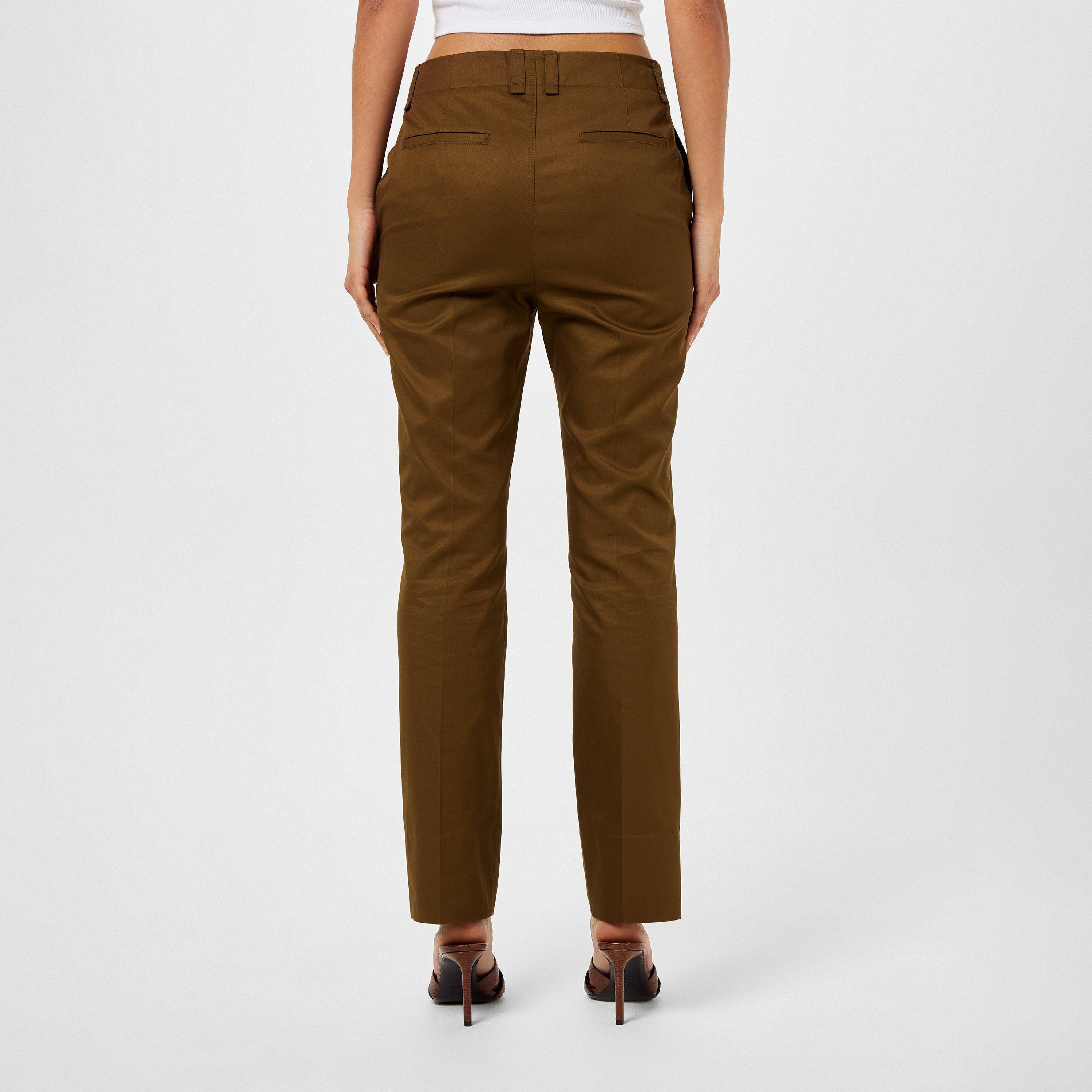 ROUGE FONCE - Saint Laurent - Cotton Twill Trousers - 3