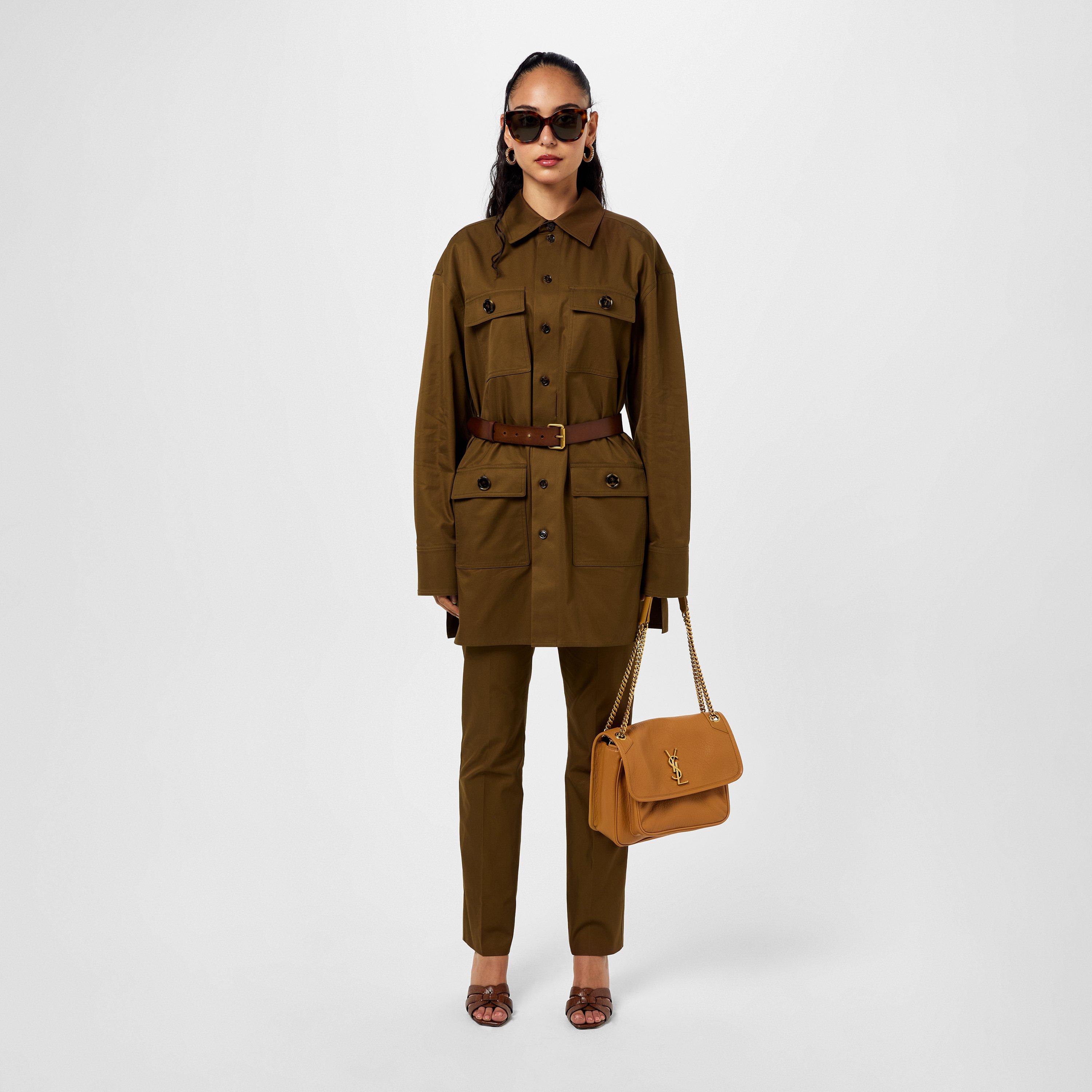 ROUGE FONCE - Saint Laurent - Cotton Twill Trousers - 4