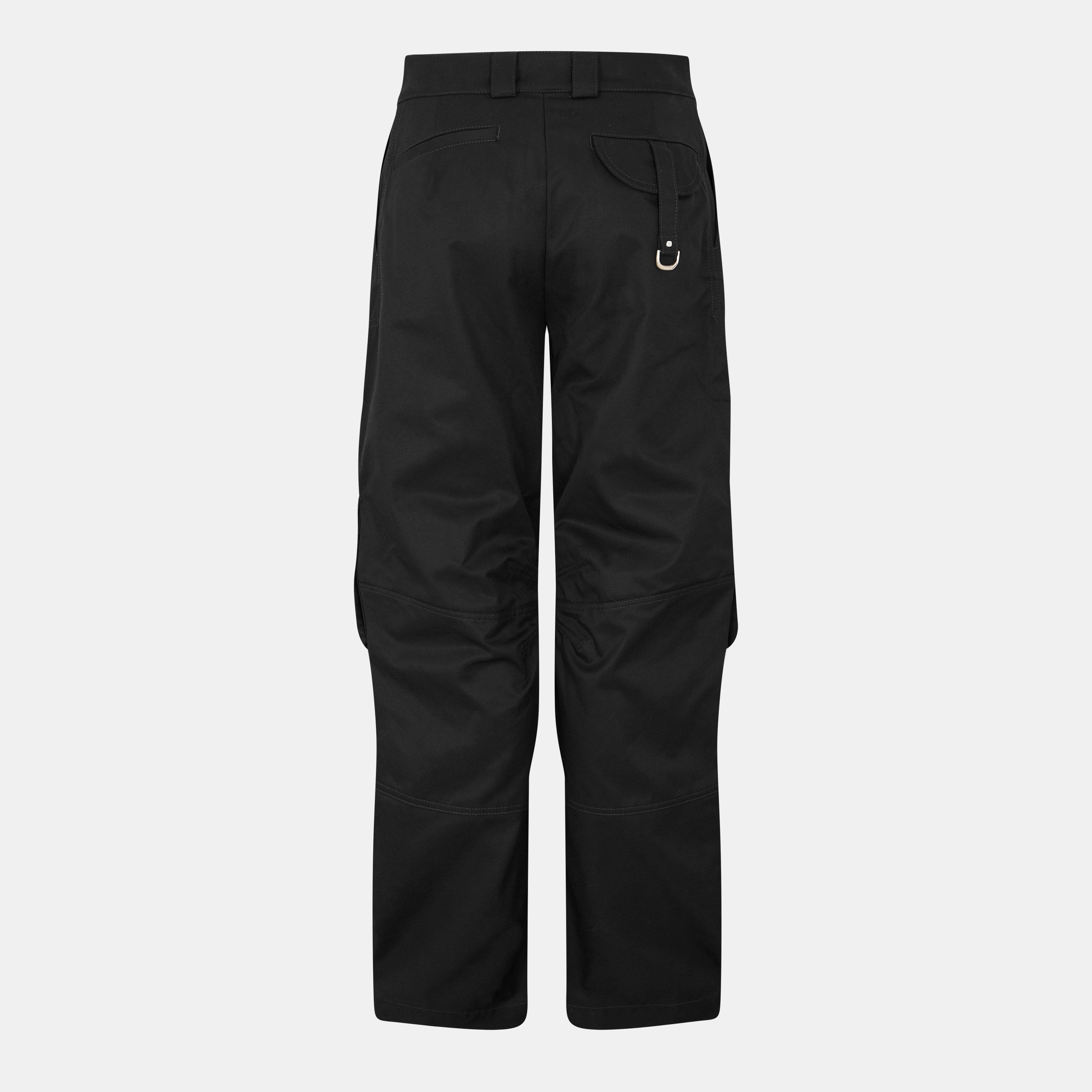 Black - Off White - Women's Cargo Trousers - 2