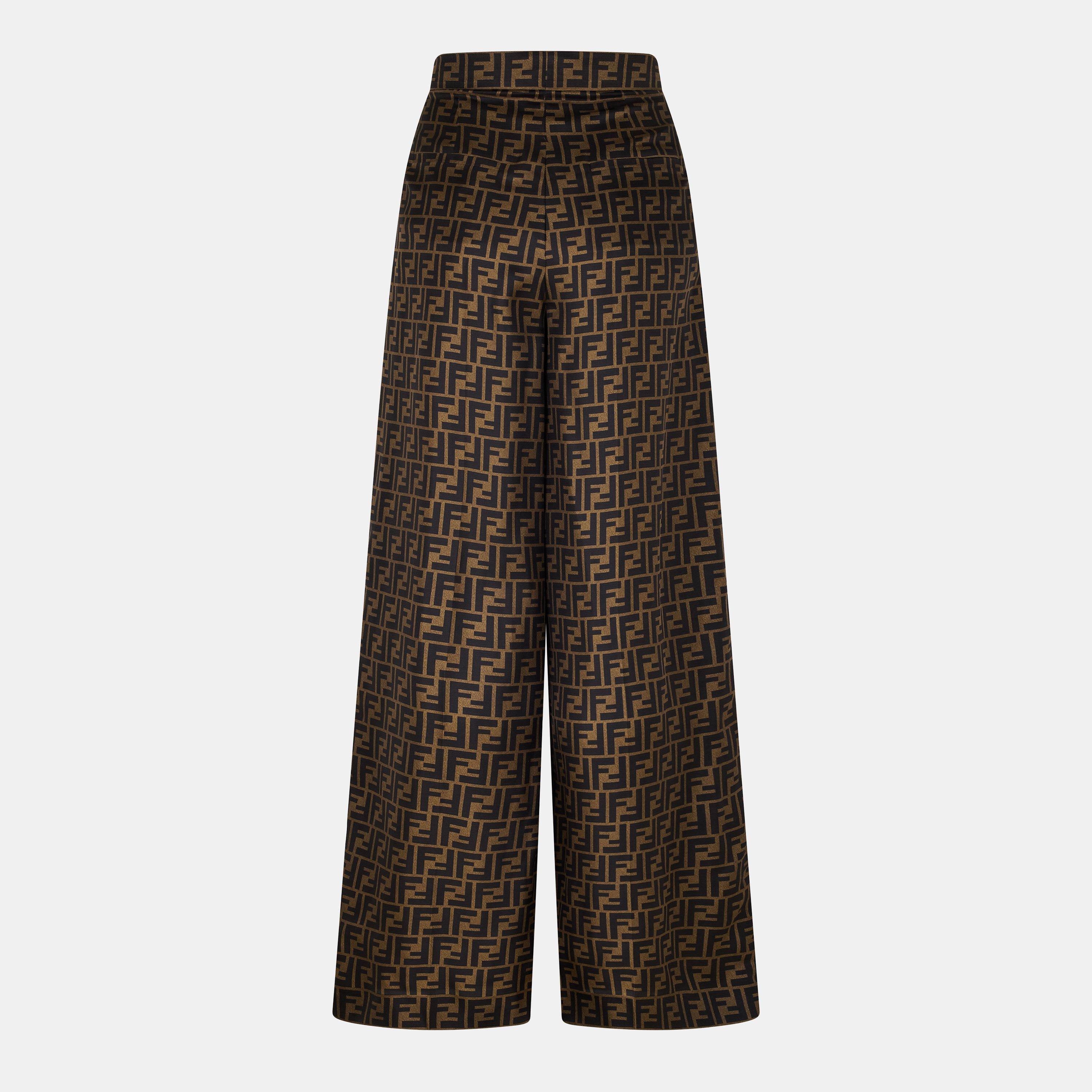 Tobacco - Fendi - Women's Wide Leg Trousers - 2