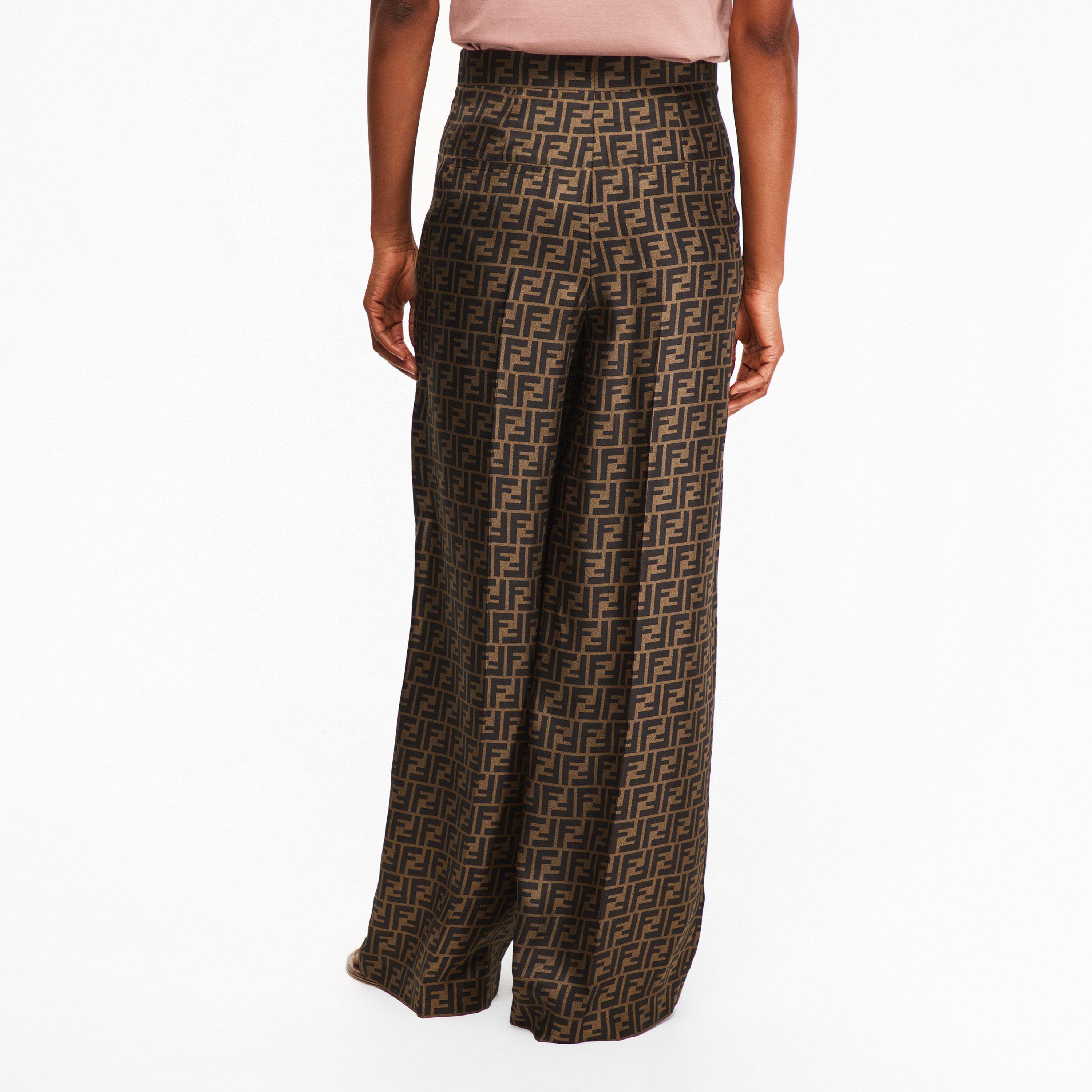 Tobacco - Fendi - Women's Wide Leg Trousers - 4