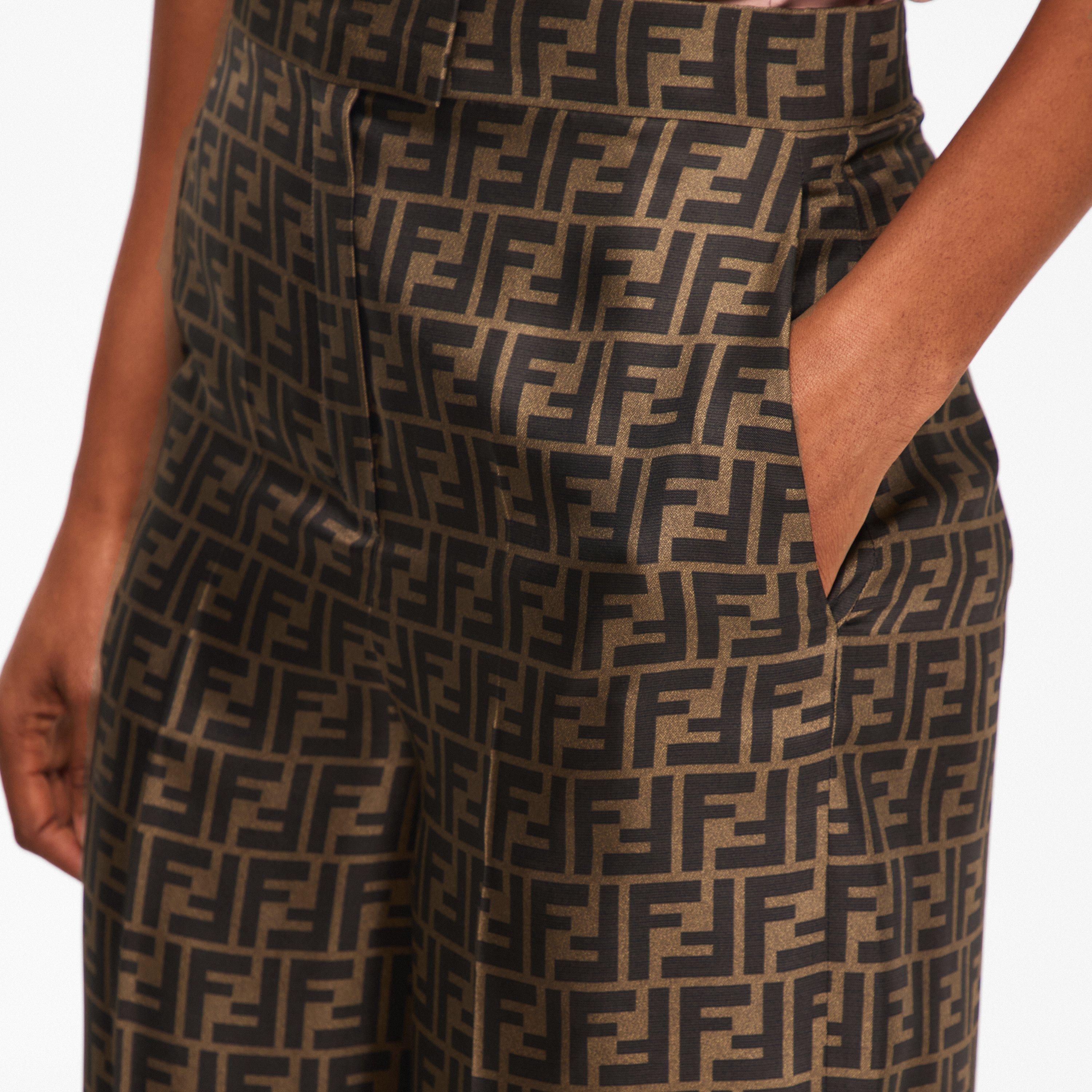 Tobacco - Fendi - Women's Wide Leg Trousers - 5