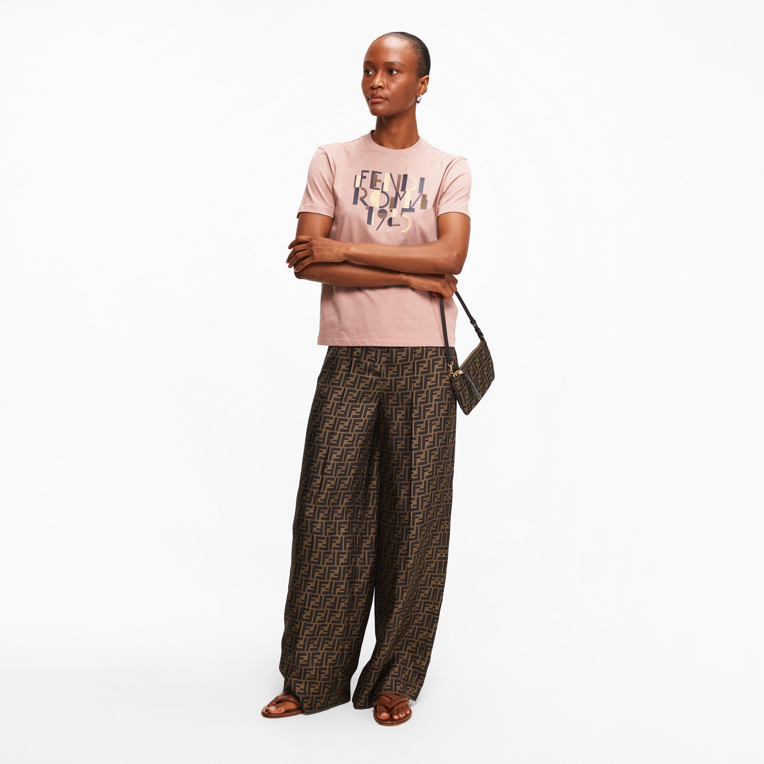 Tobacco - Fendi - Women's Wide Leg Trousers - 6