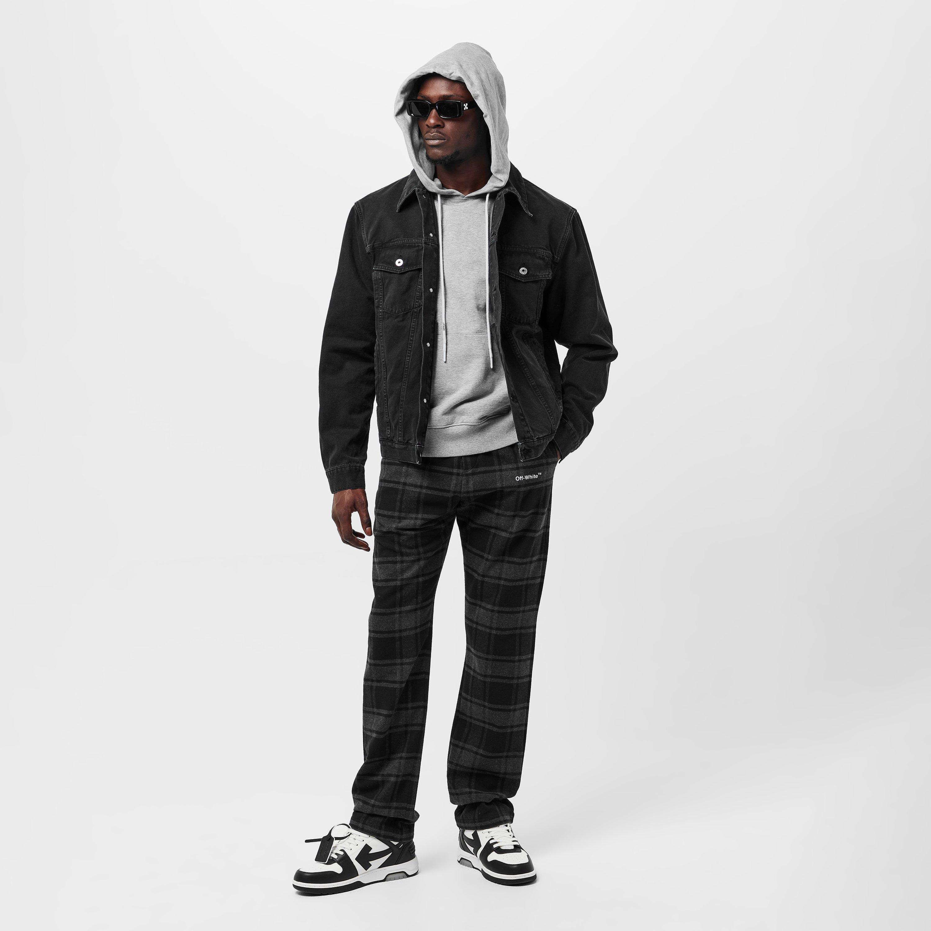 Grey/White - Off White - Men's Wide Leg Trousers - 6