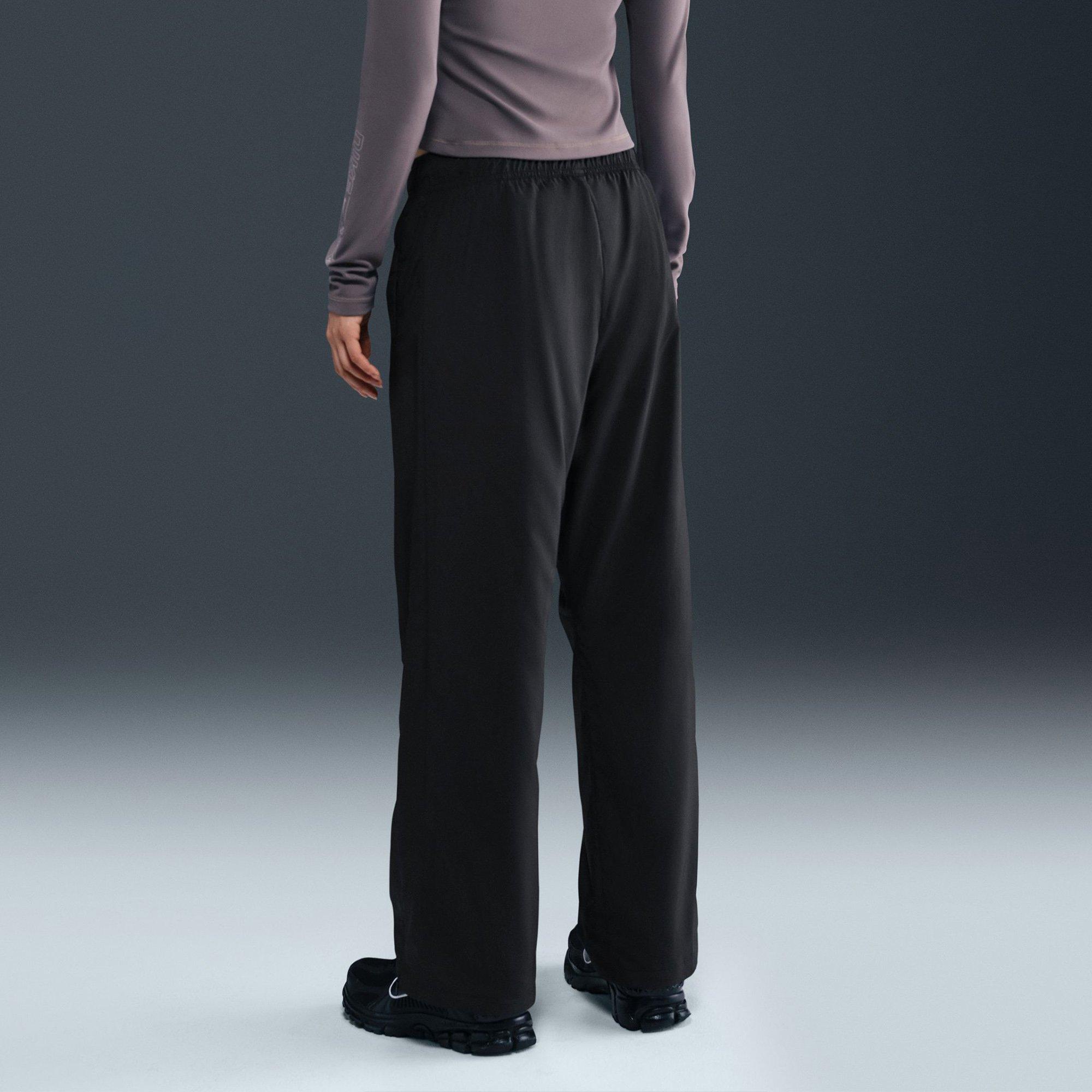 Black/Sail - Nike - Sportswear Classic Womens Mid-Rise Open-Hem Pants - 2