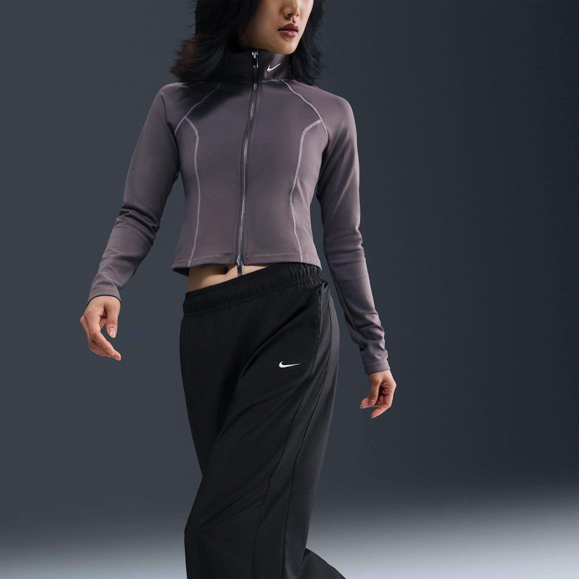 Black/Sail - Nike - Sportswear Classic Womens Mid-Rise Open-Hem Pants - 4