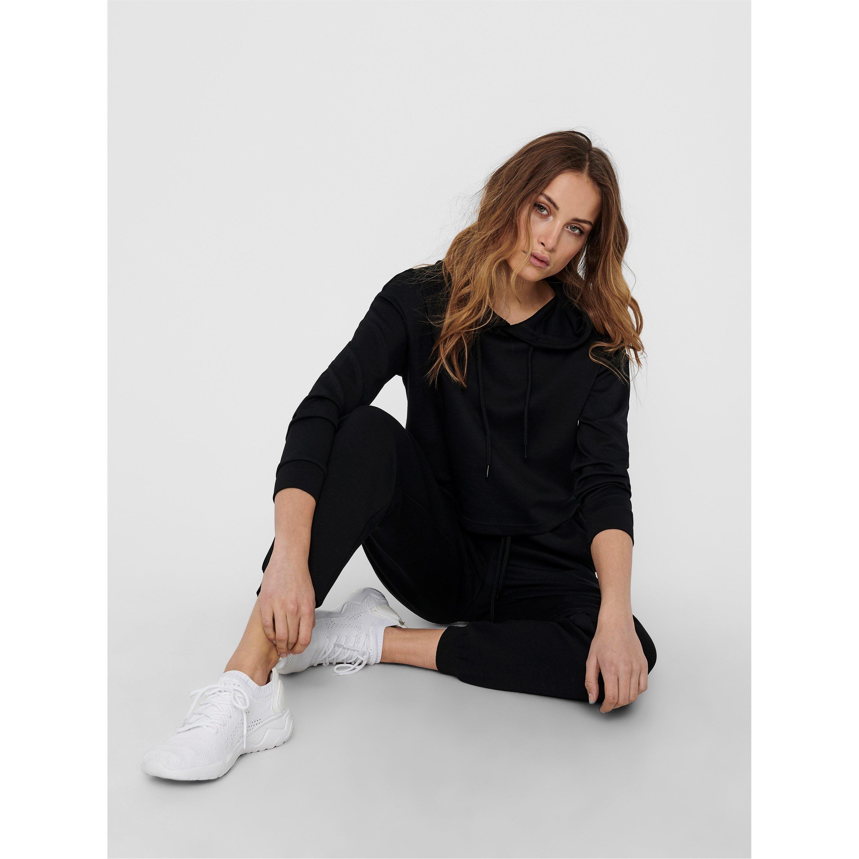 Black - Only Play - High Waist Closed Hem Jersey Joggers - 4