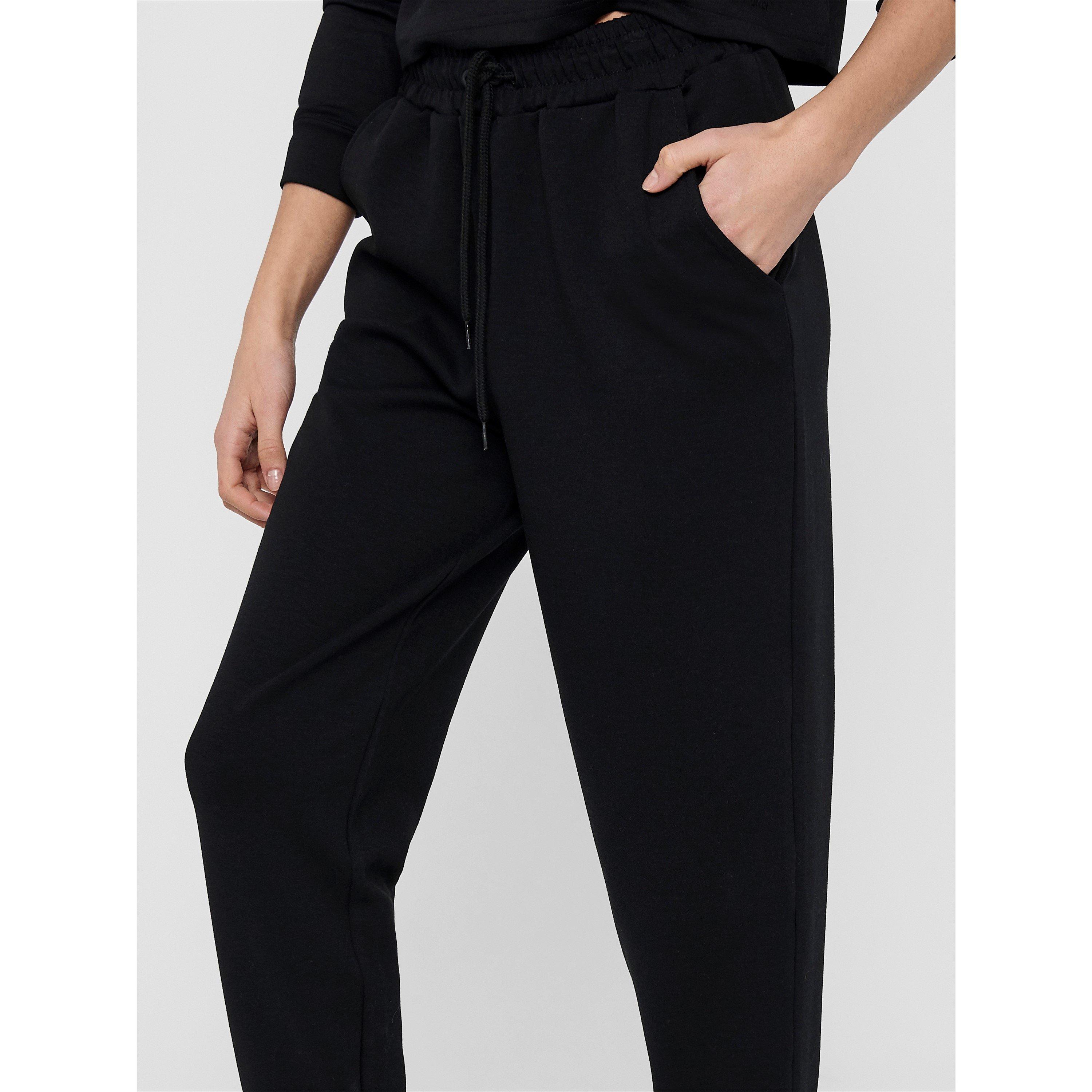 Black - Only Play - High Waist Closed Hem Jersey Joggers - 5