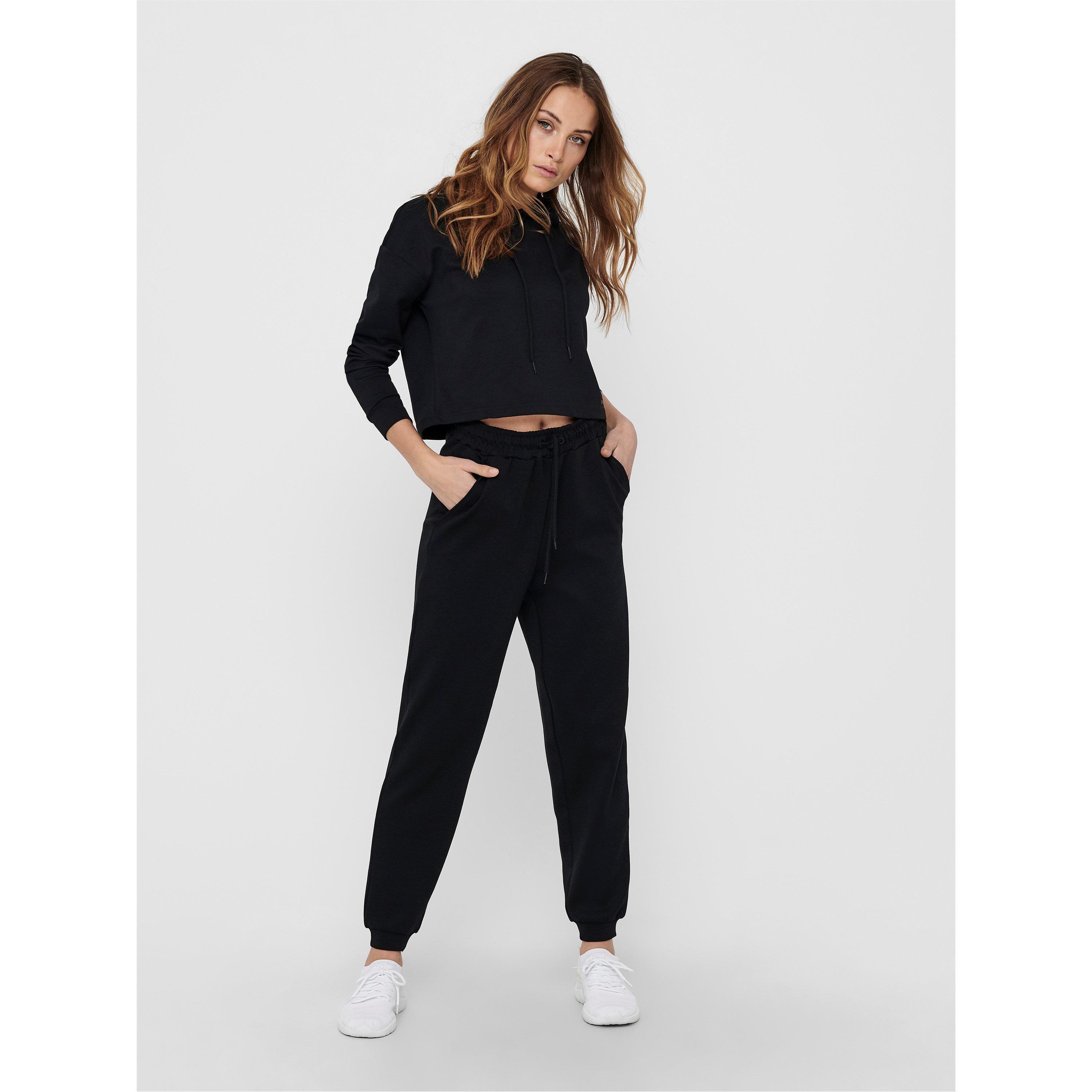 Black - Only Play - High Waist Closed Hem Jersey Joggers - 7