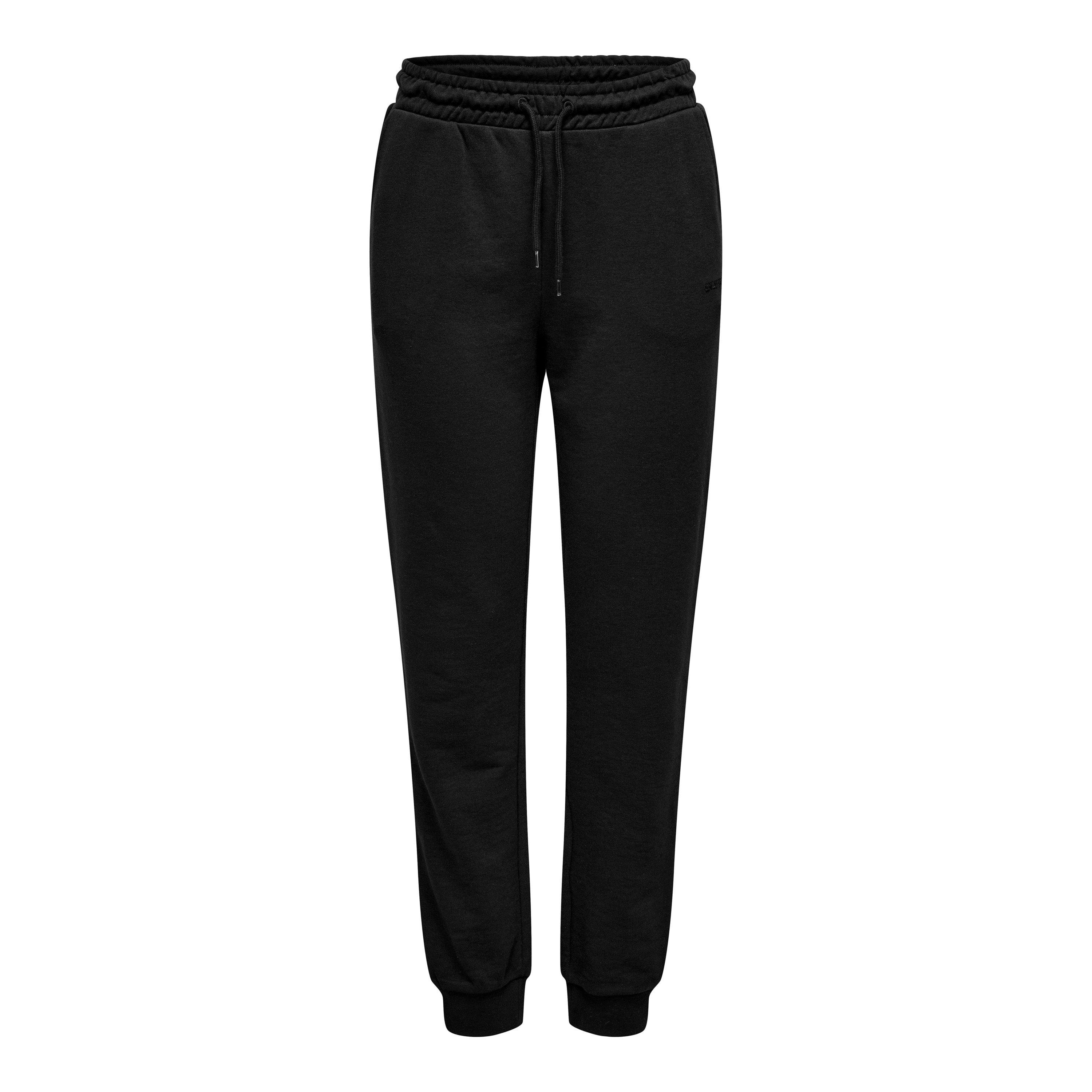 Black - Only Play - Mid-Waist Closed Hem Jersey Joggers - 3