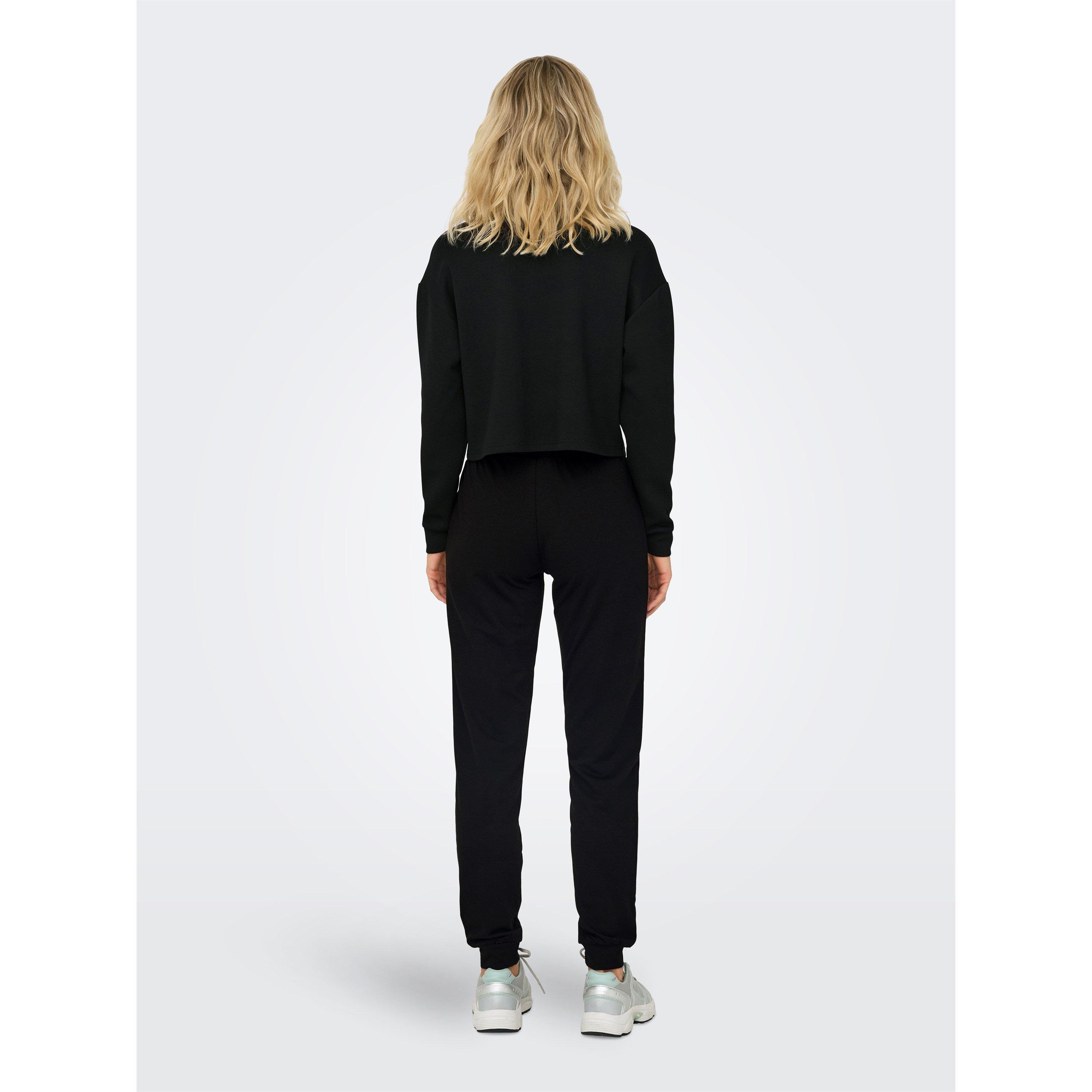 Black/Black/Red - Only Play - Open Hem Fleece Joggers - 4