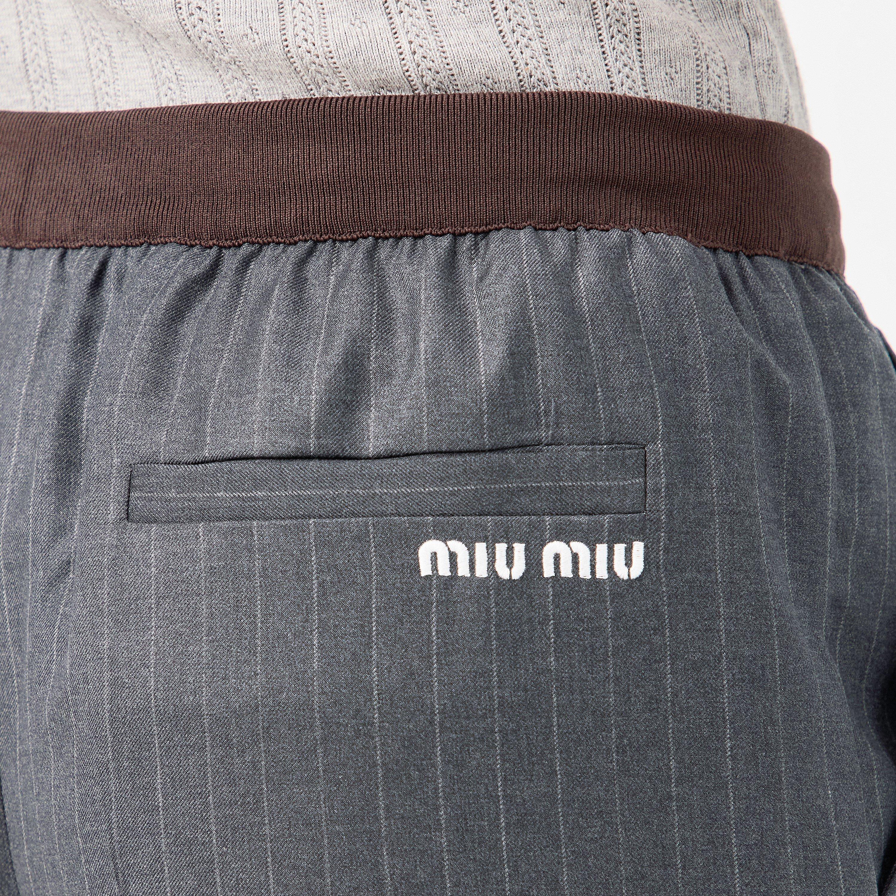 Ardesia - Miu Miu - Women's Open Cuff Woven Tracksuit Joggers - 5