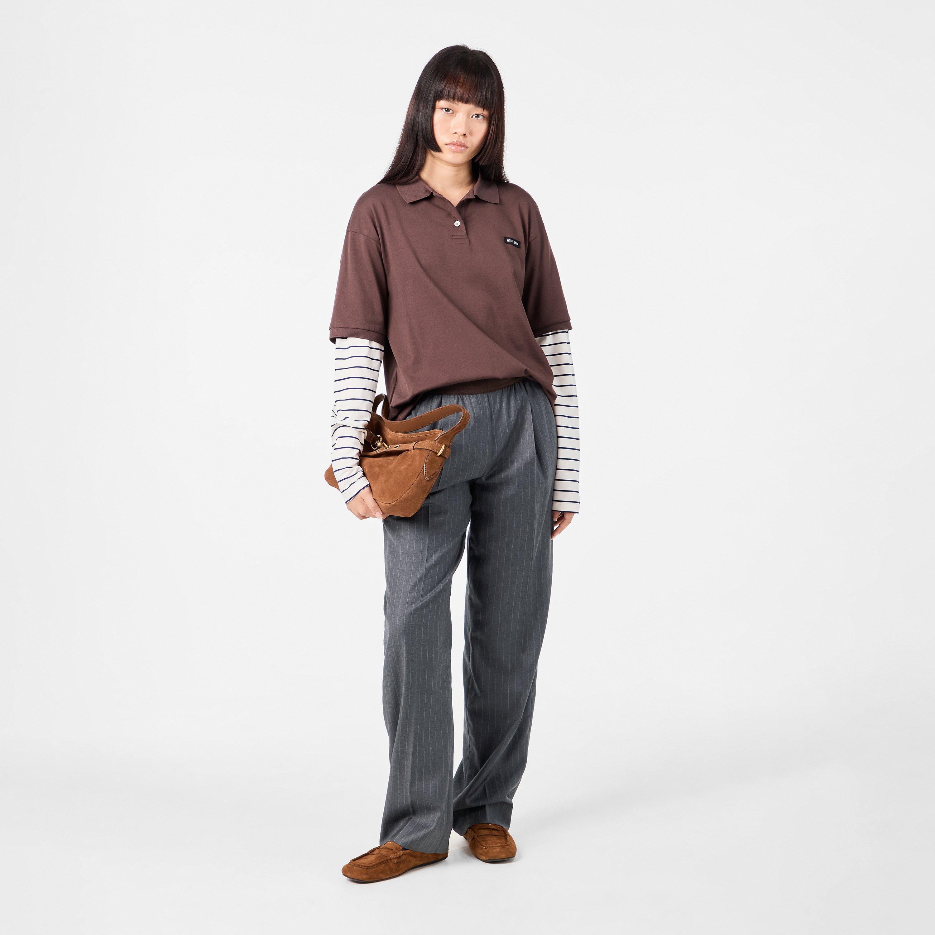 Ardesia - Miu Miu - Women's Open Cuff Woven Tracksuit Joggers - 6