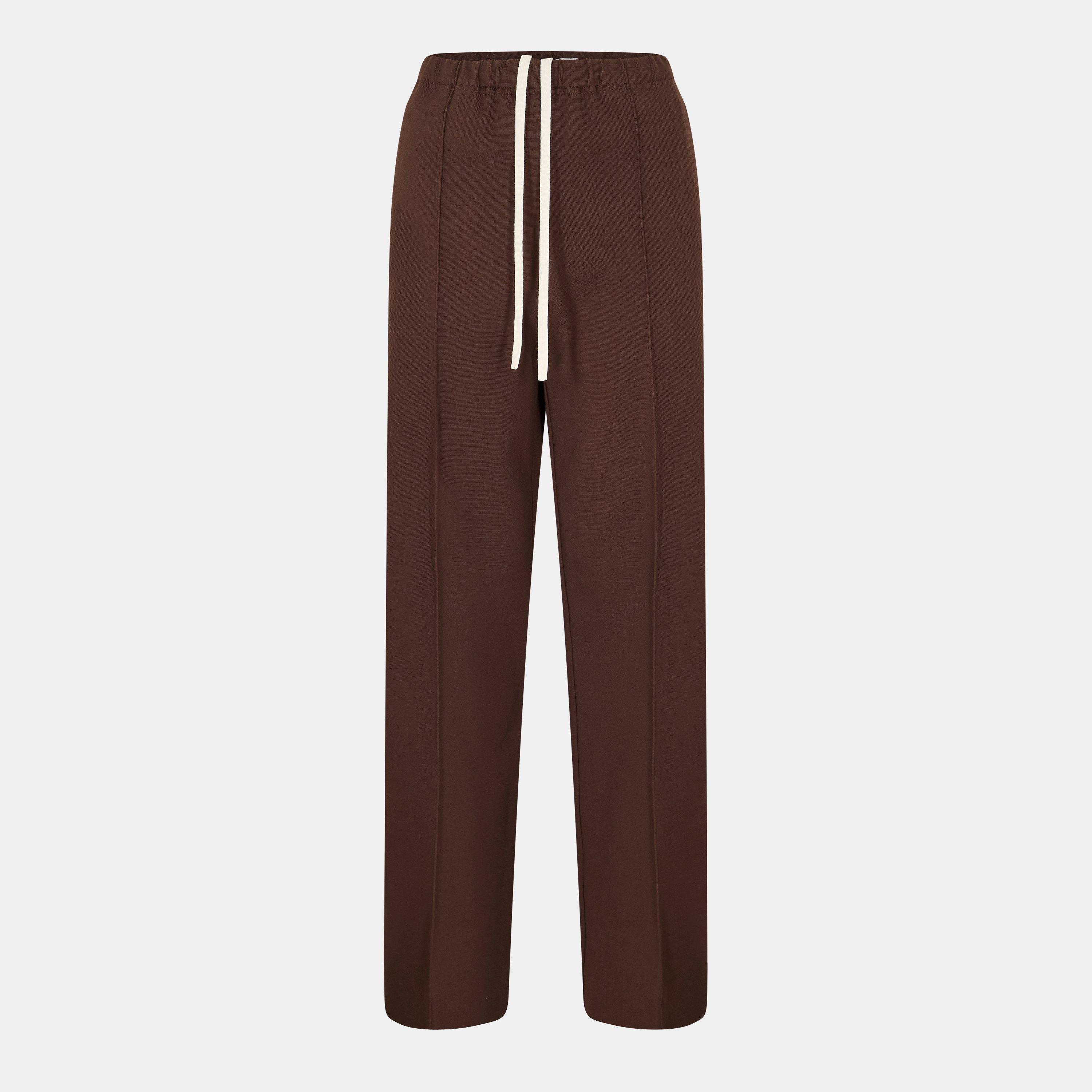 Cacao - Miu Miu - Women's Open Cuff Woven Relaxed Fit Tracksuit Joggers - 1