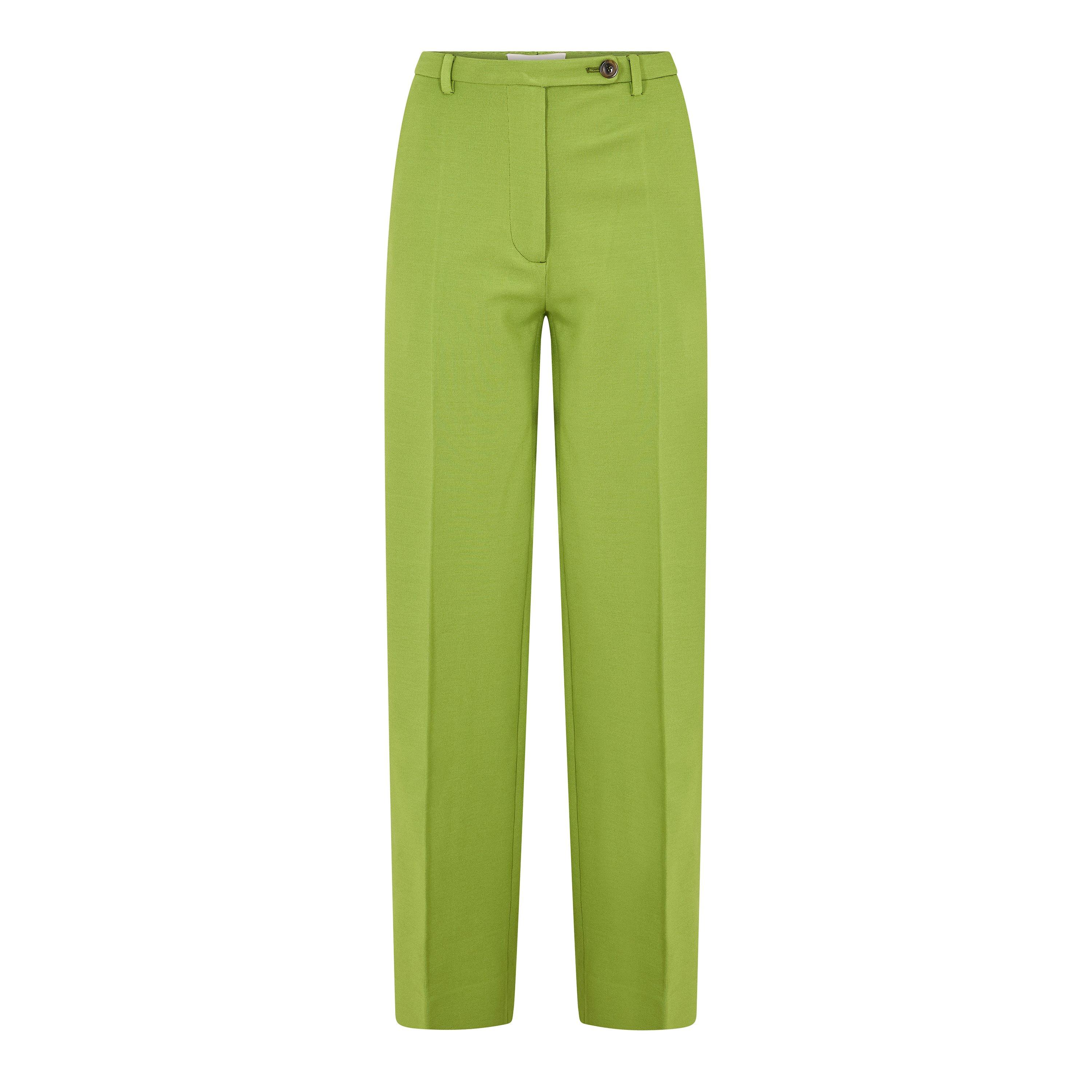 Verde - Miu Miu - Women's High Rise Wide Leg Trousers - 1