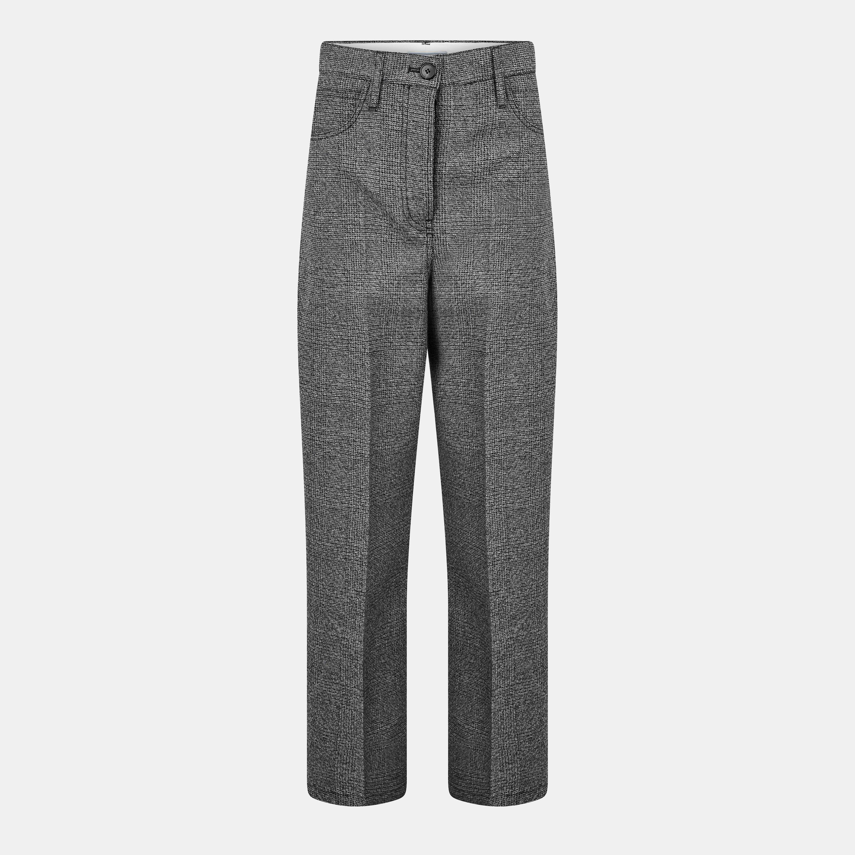 パンツ Archive PRADA wide slacks Prada Prada Prince of Wales check mouline wool pants | Cruise Fashion