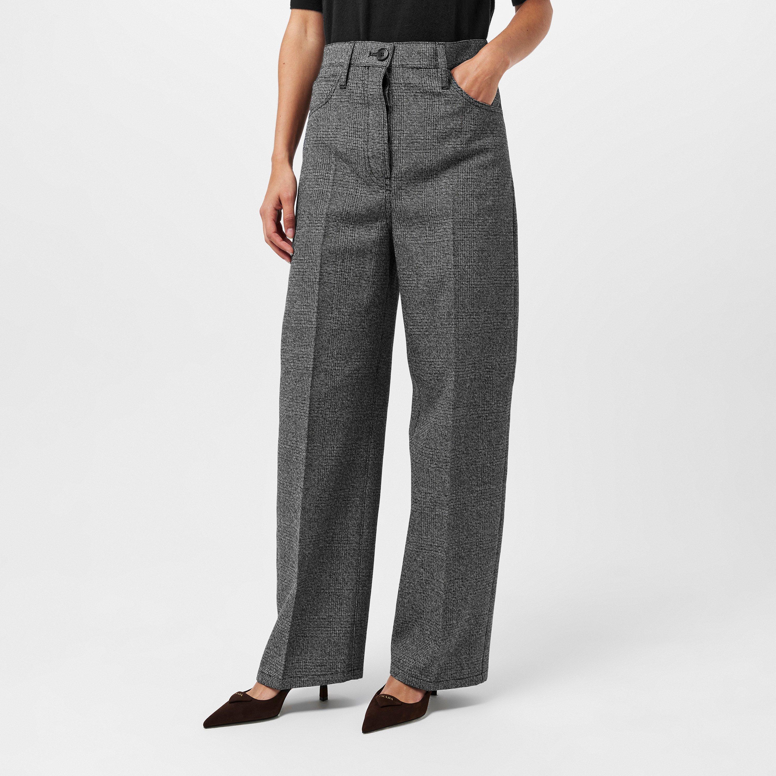 Prada Prada Prince of Wales check mouline wool pants | Cruise Fashion