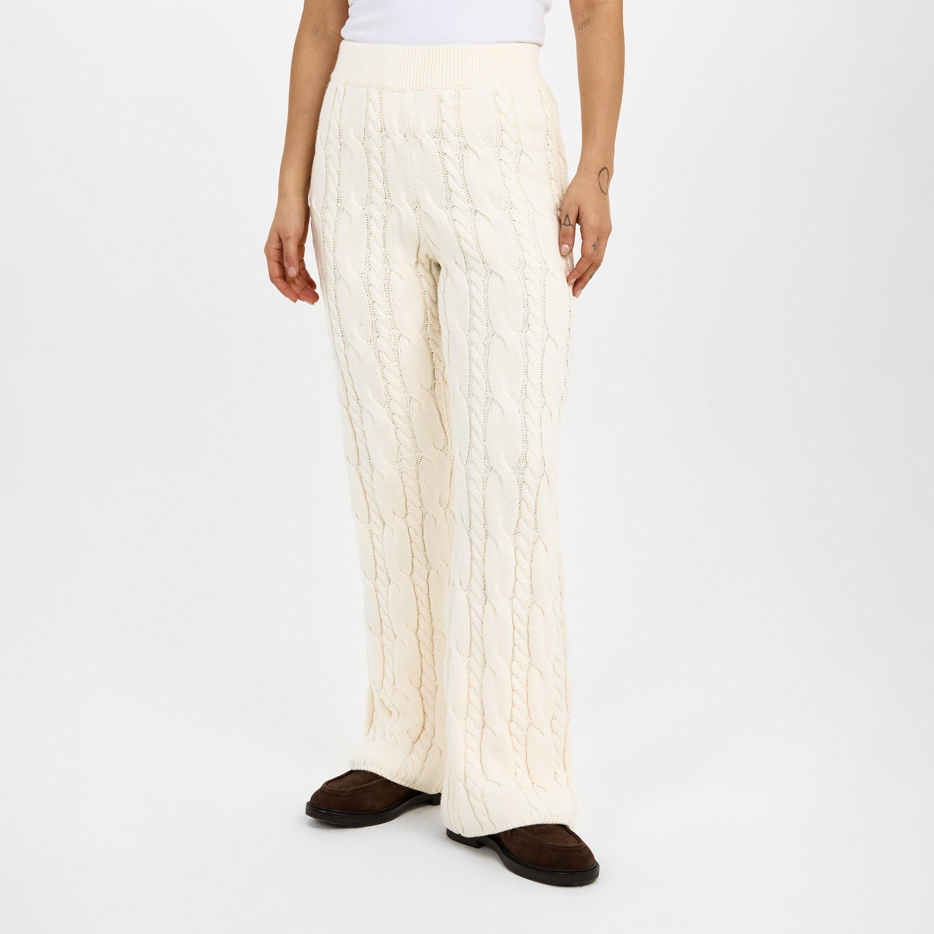 Cream - 4th and Reckless - Women's Jordan Knitted Trousers - 3