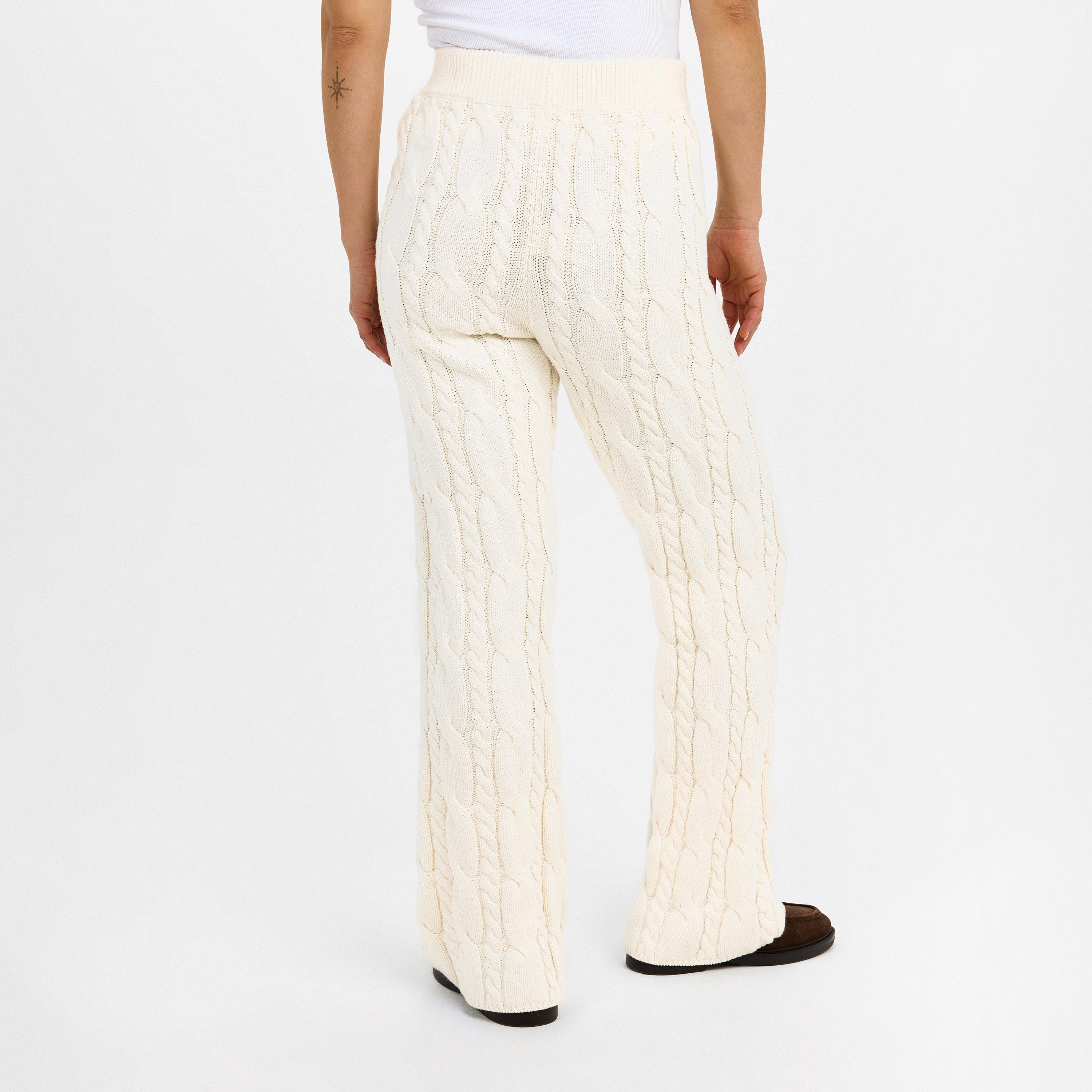 Cream - 4th and Reckless - Women's Jordan Knitted Trousers - 4