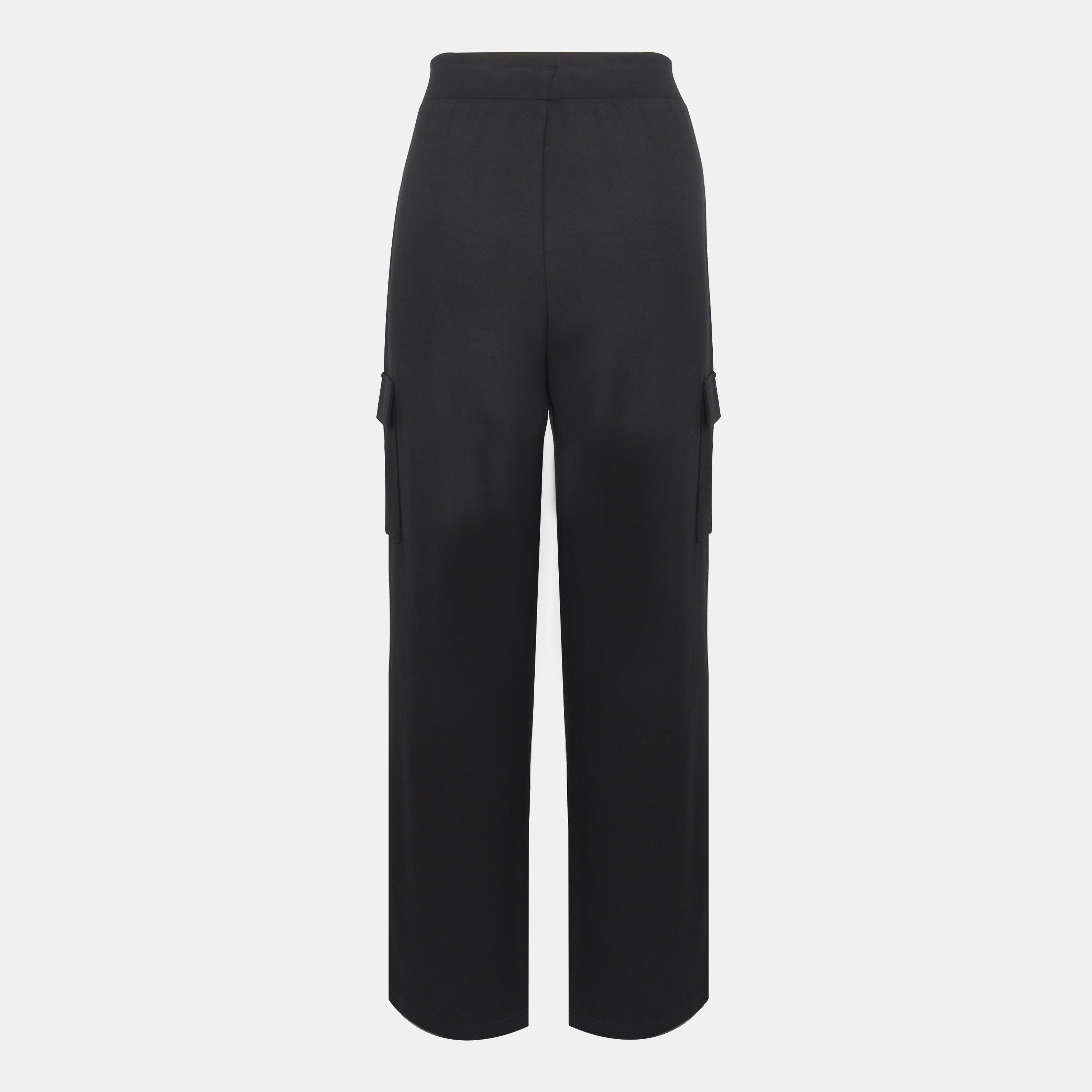 Preto - Biba - Women's Modal Open Hem Fleece Joggers - 2