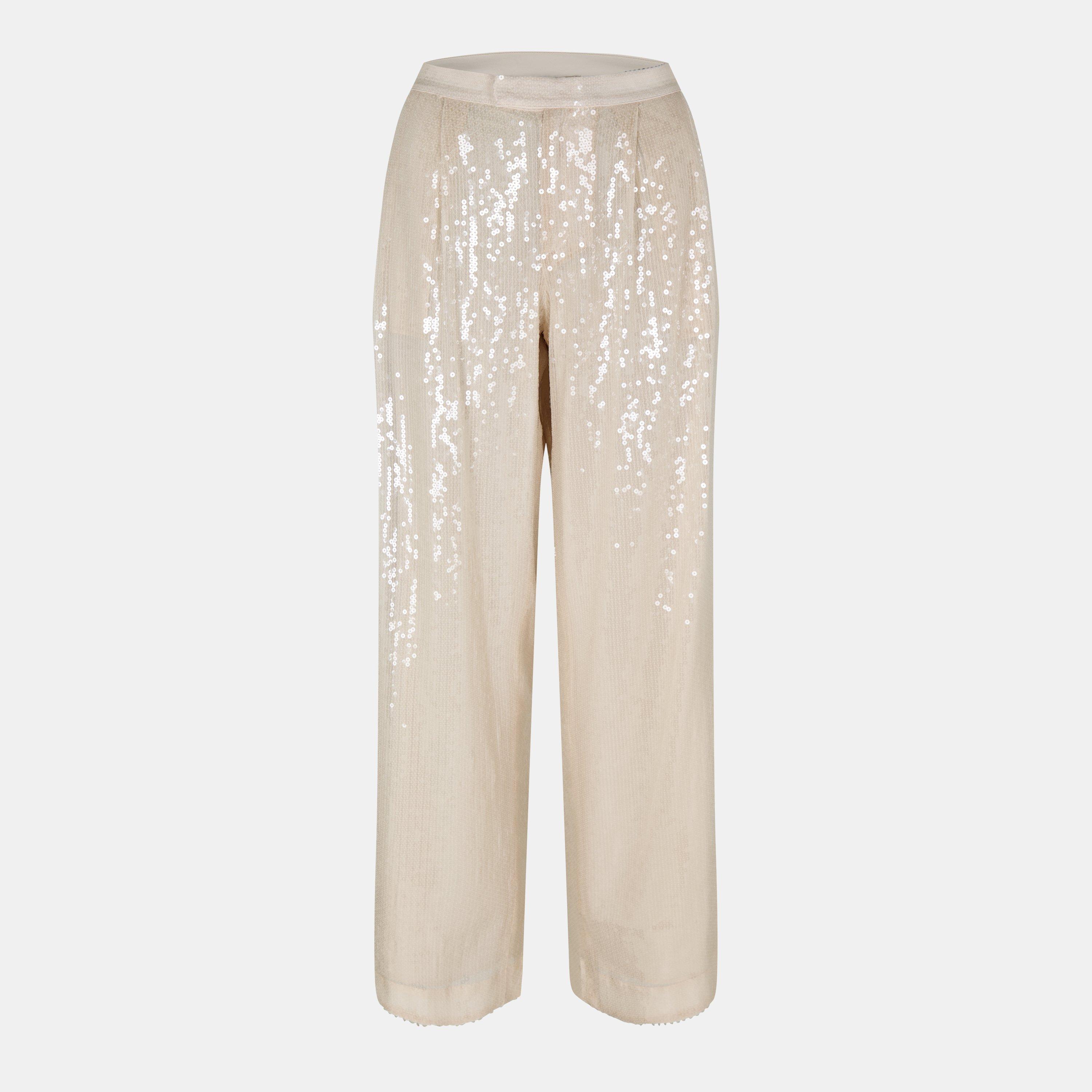 Open Orange - Boss - Women's C Tallets Sequinned Wide Leg Trousers - 1