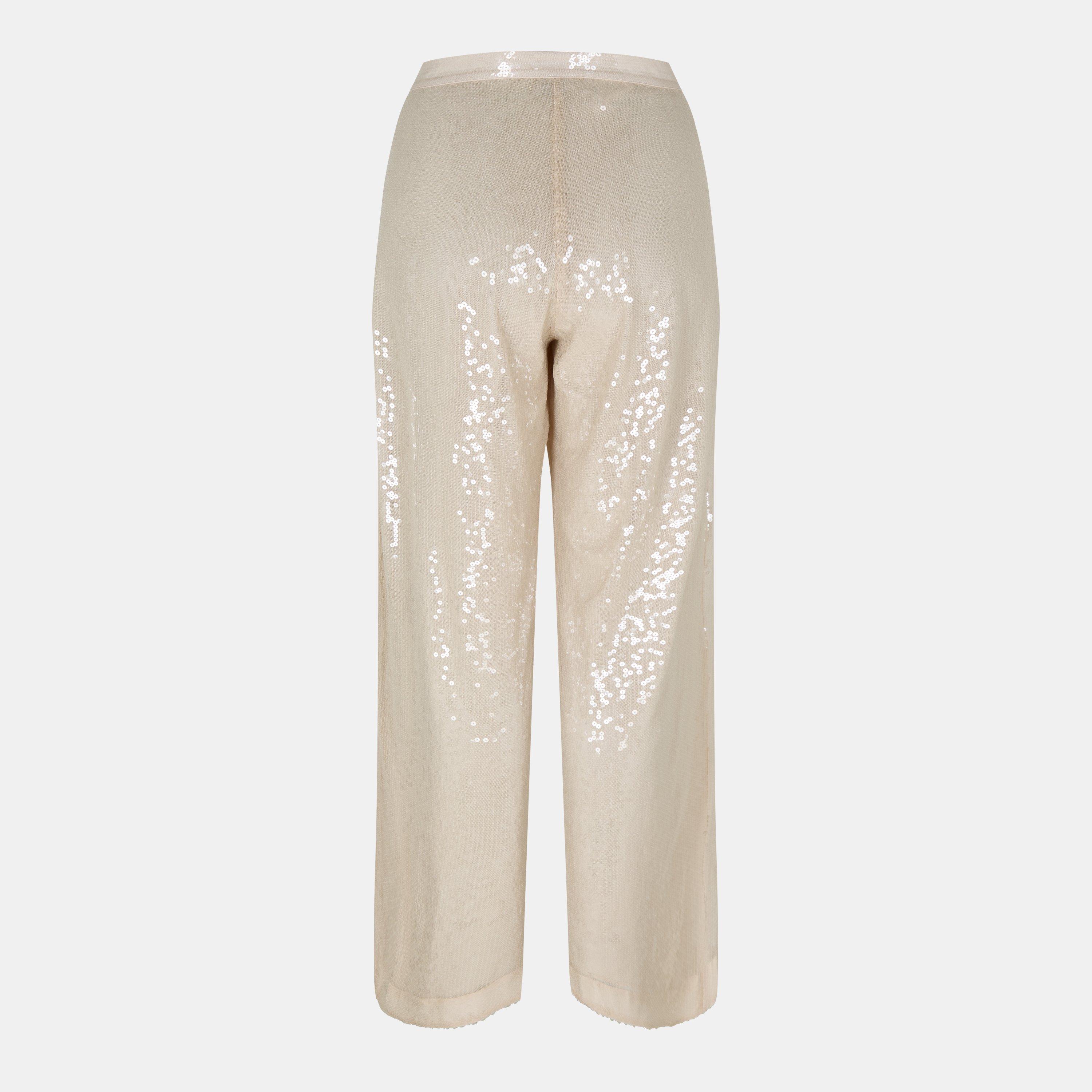 Open Orange - Boss - Women's C Tallets Sequinned Straight Fit Trousers - 2