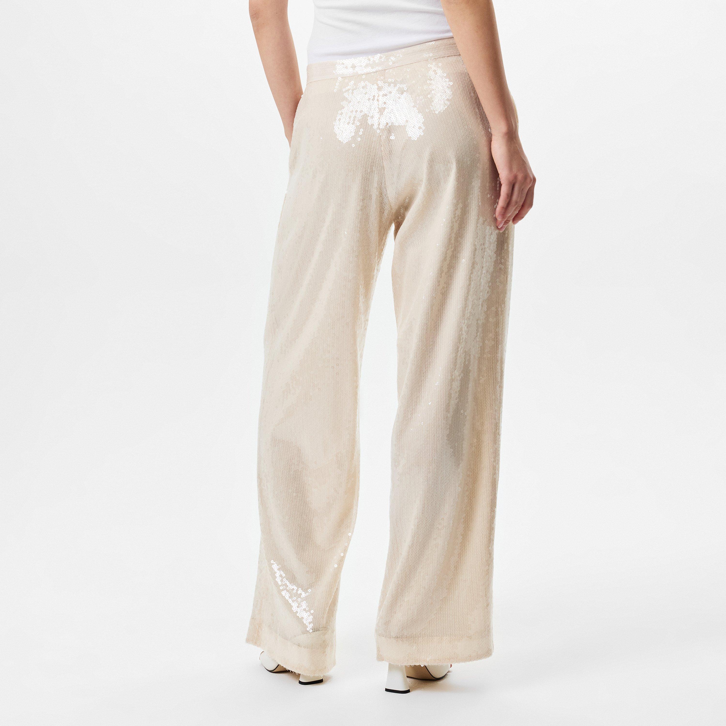 Open Orange - Boss - Women's C Tallets Sequinned Straight Fit Trousers - 4