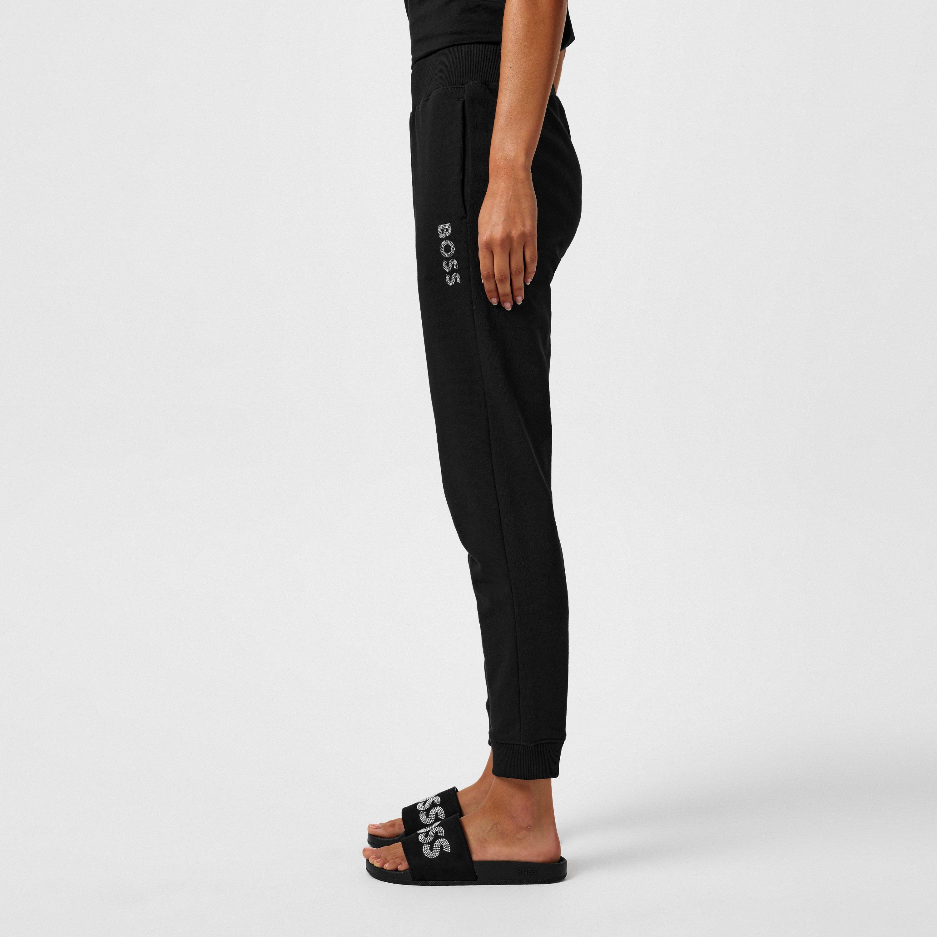 Black 001 - Boss - Women's EJoy Jog Soft Cotton Blend Bottoms - 5