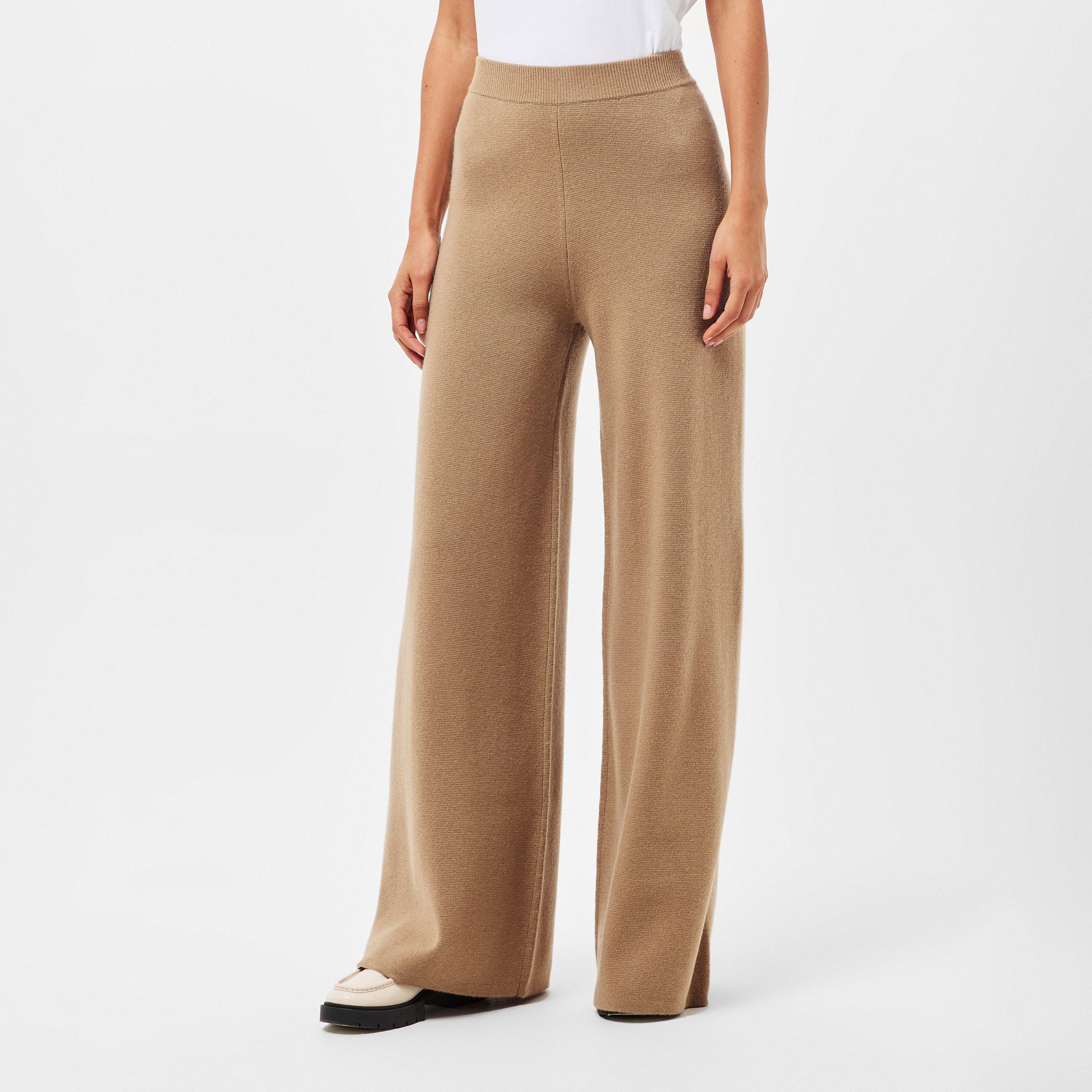 Camel - Max Mara - Women's Wide Leg Trousers - 3