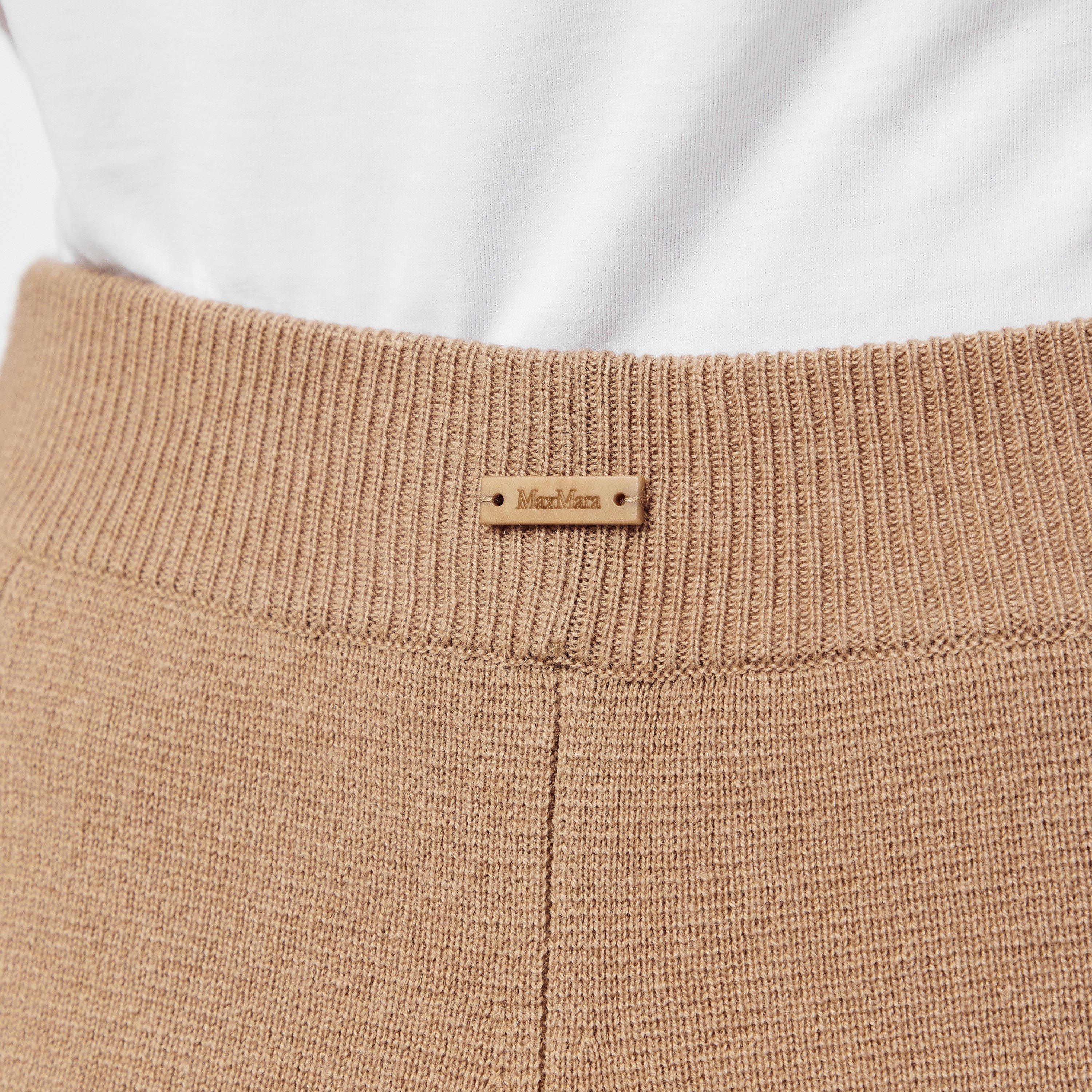 Camel - Max Mara - Women's Wide Leg Trousers - 5