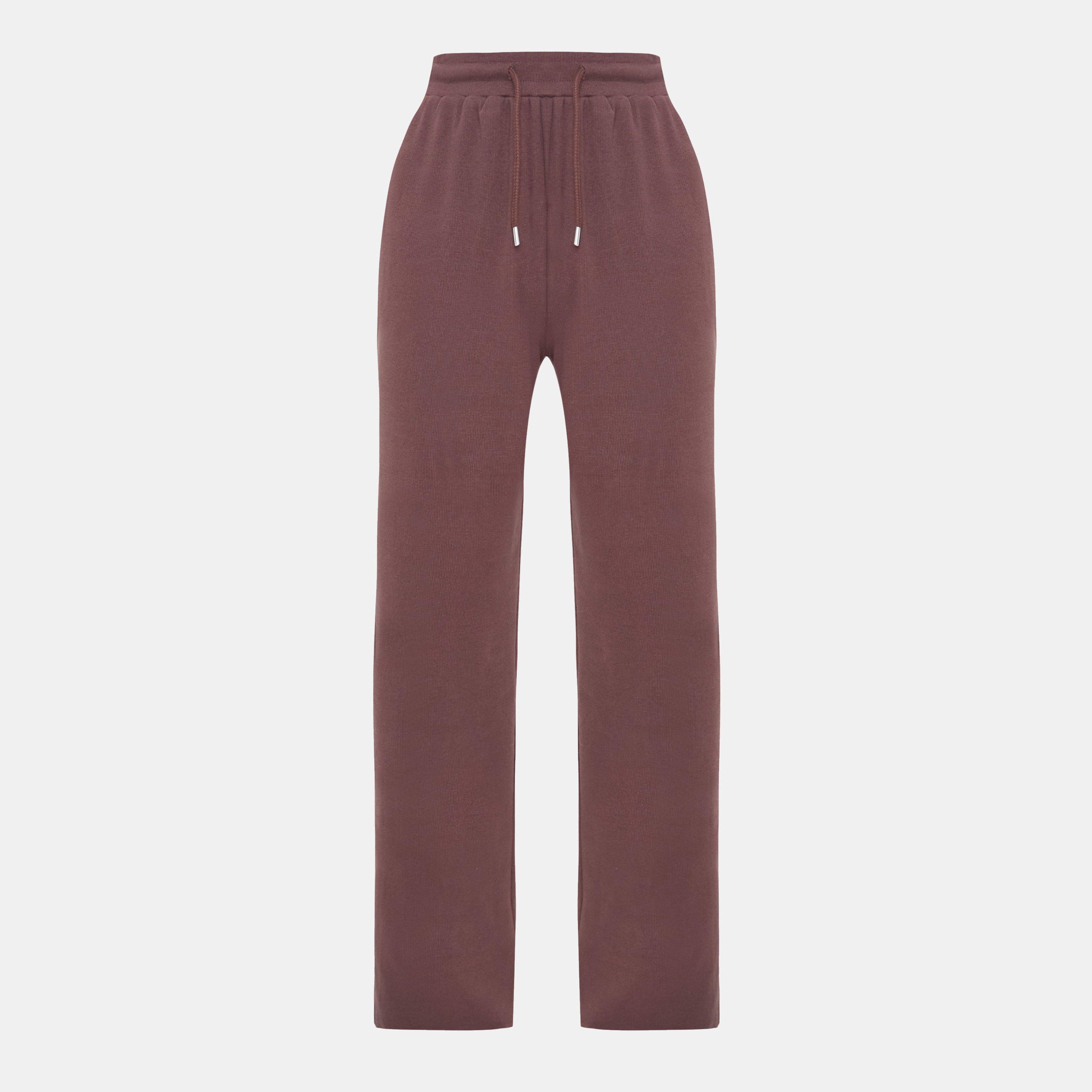 Brown - I Saw It First - Rib Wide Leg Trousers - 1
