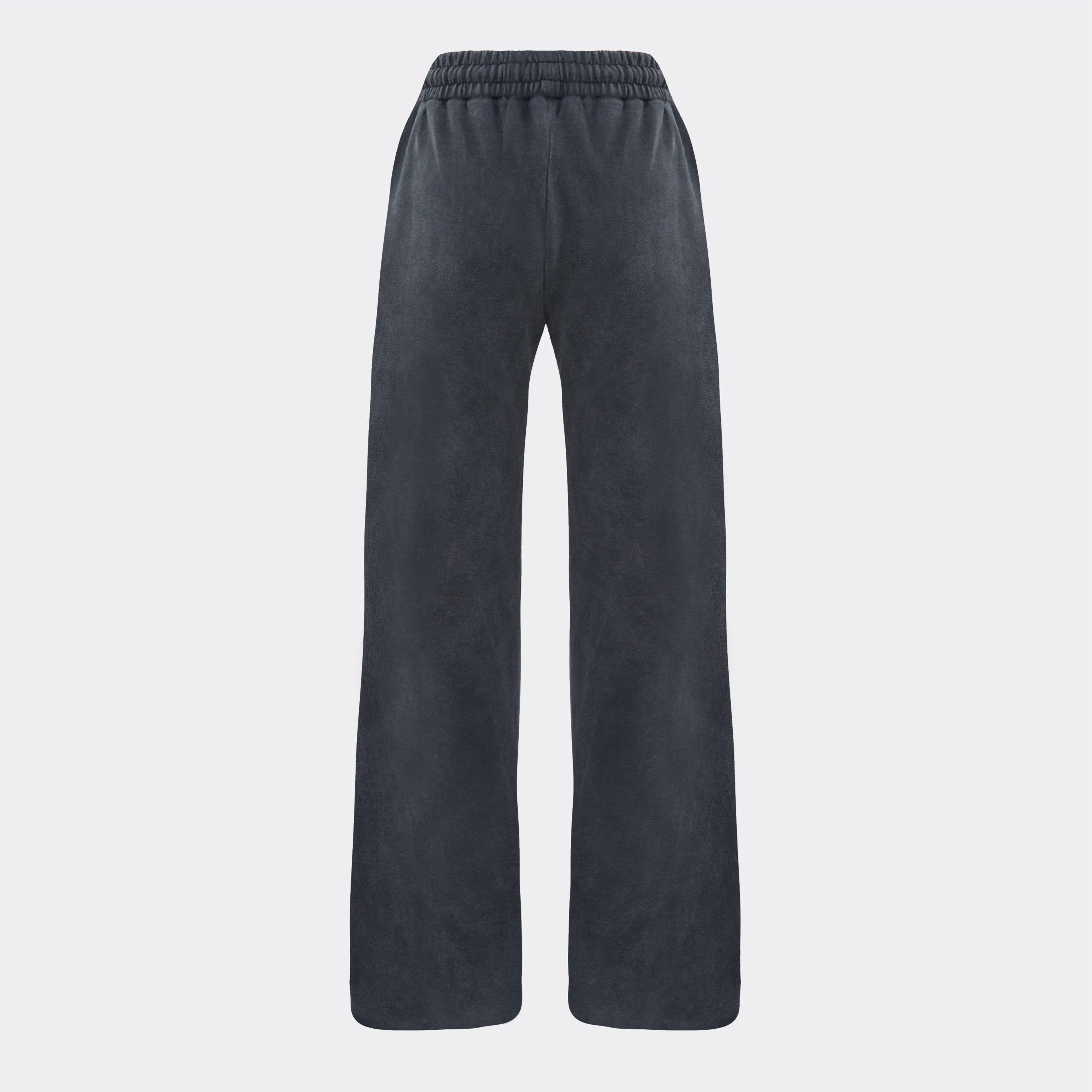 Grey - I Saw It First - Embroidered Wide Leg Joggers - 2