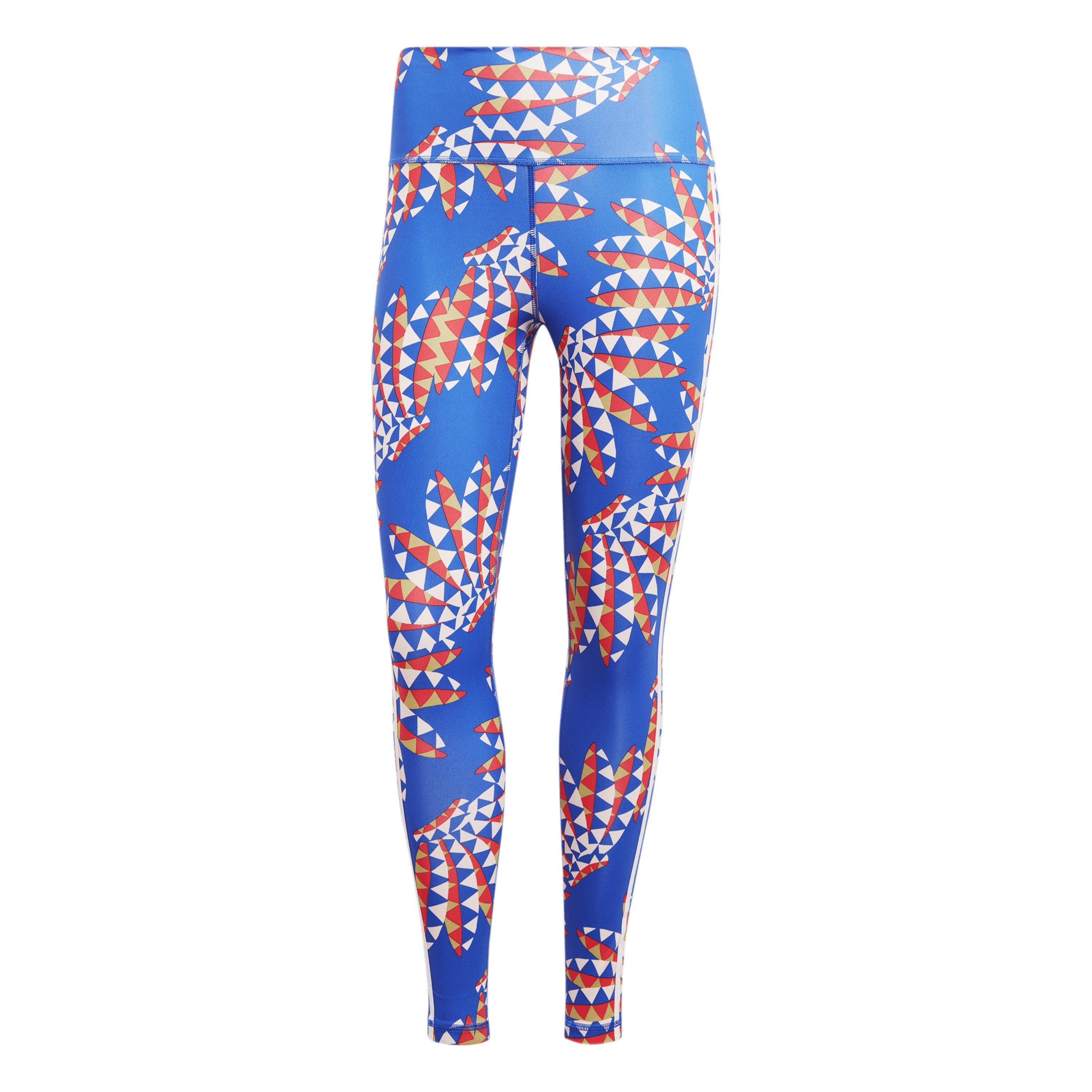 Adidas Women's Farm Leggings - Blue - 6 (XXS)