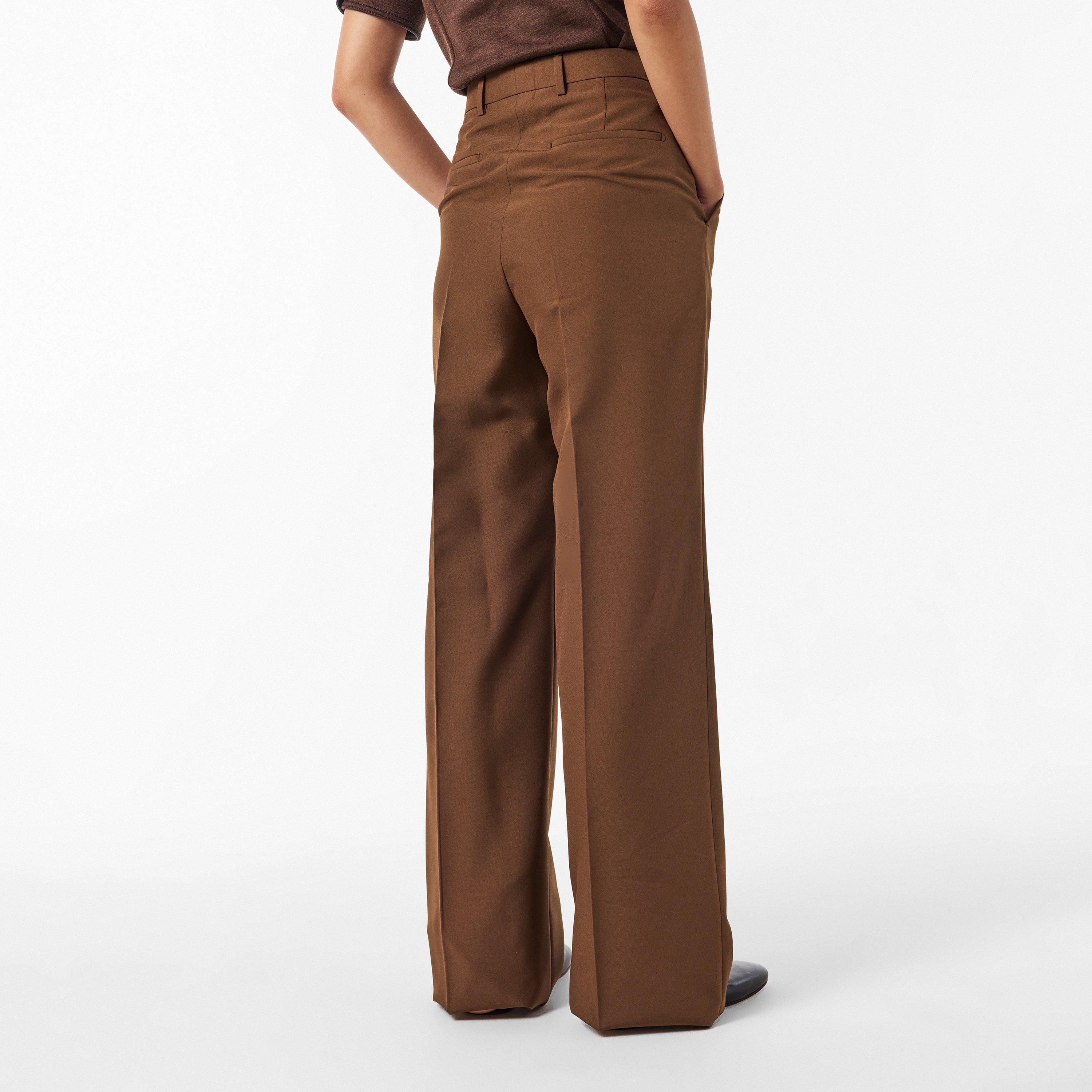 Chocolate - Gucci - Women's Wide Leg Trousers - 4