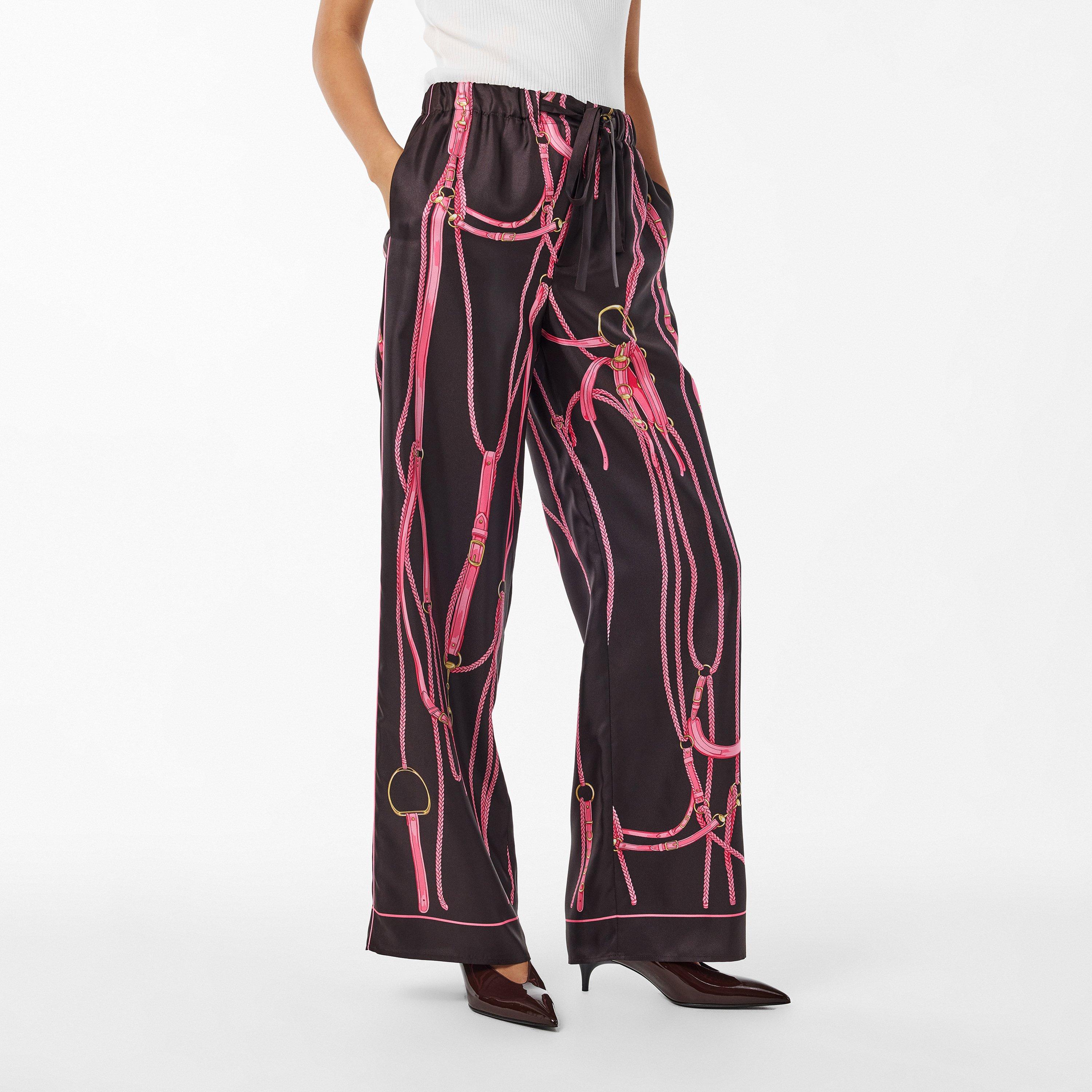 Brown/Pink - Gucci - Women's Wide Leg Trousers - 3