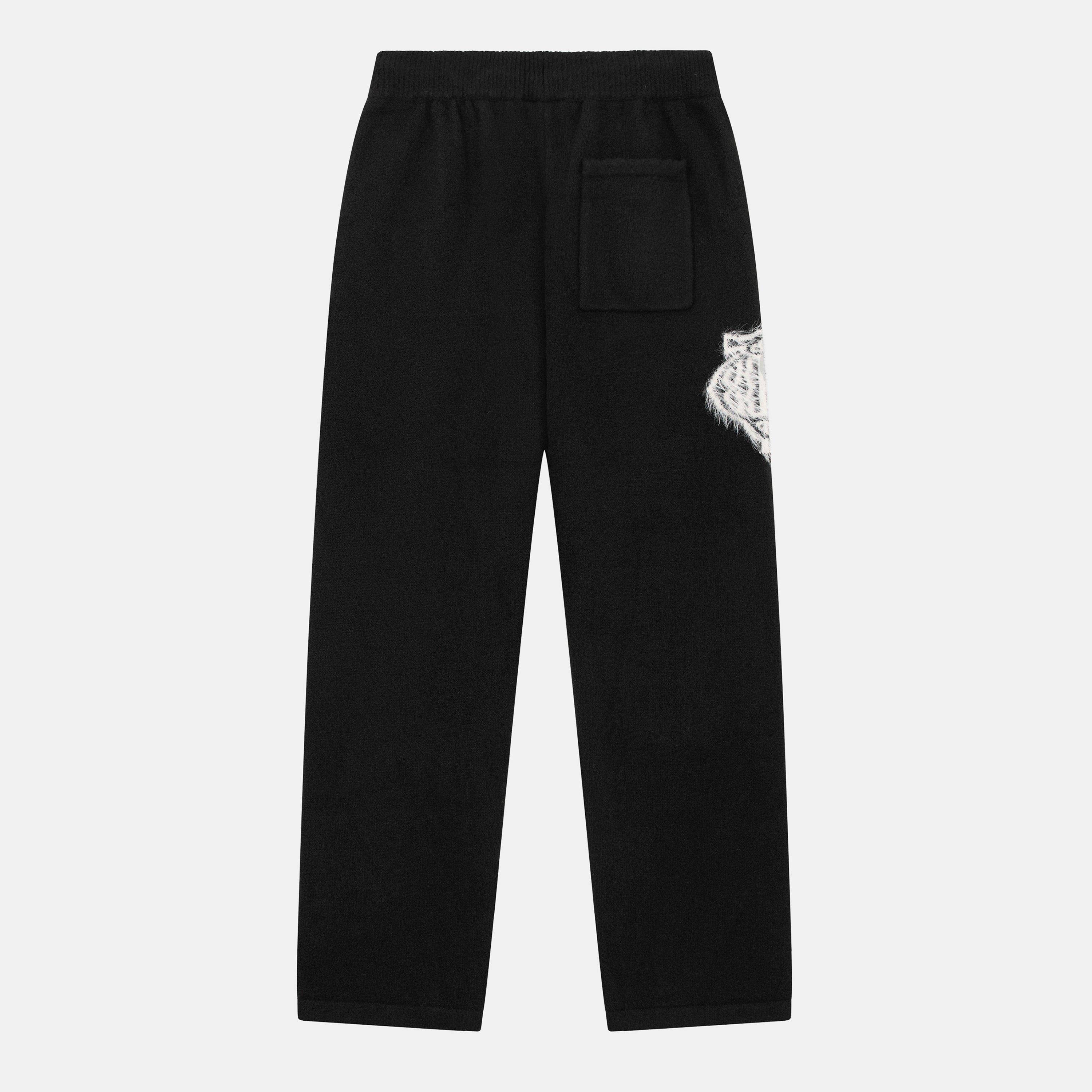 Black - The Couture Club - Womens Fluffy Knit Joggers - 2