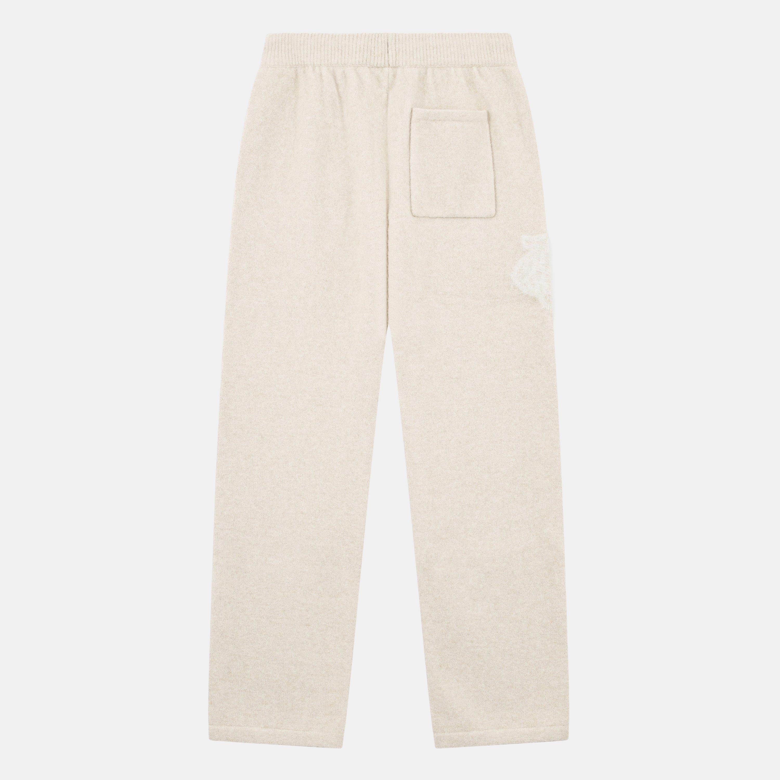 Beige - The Couture Club - Womens Fluffy Knit Joggers - 2