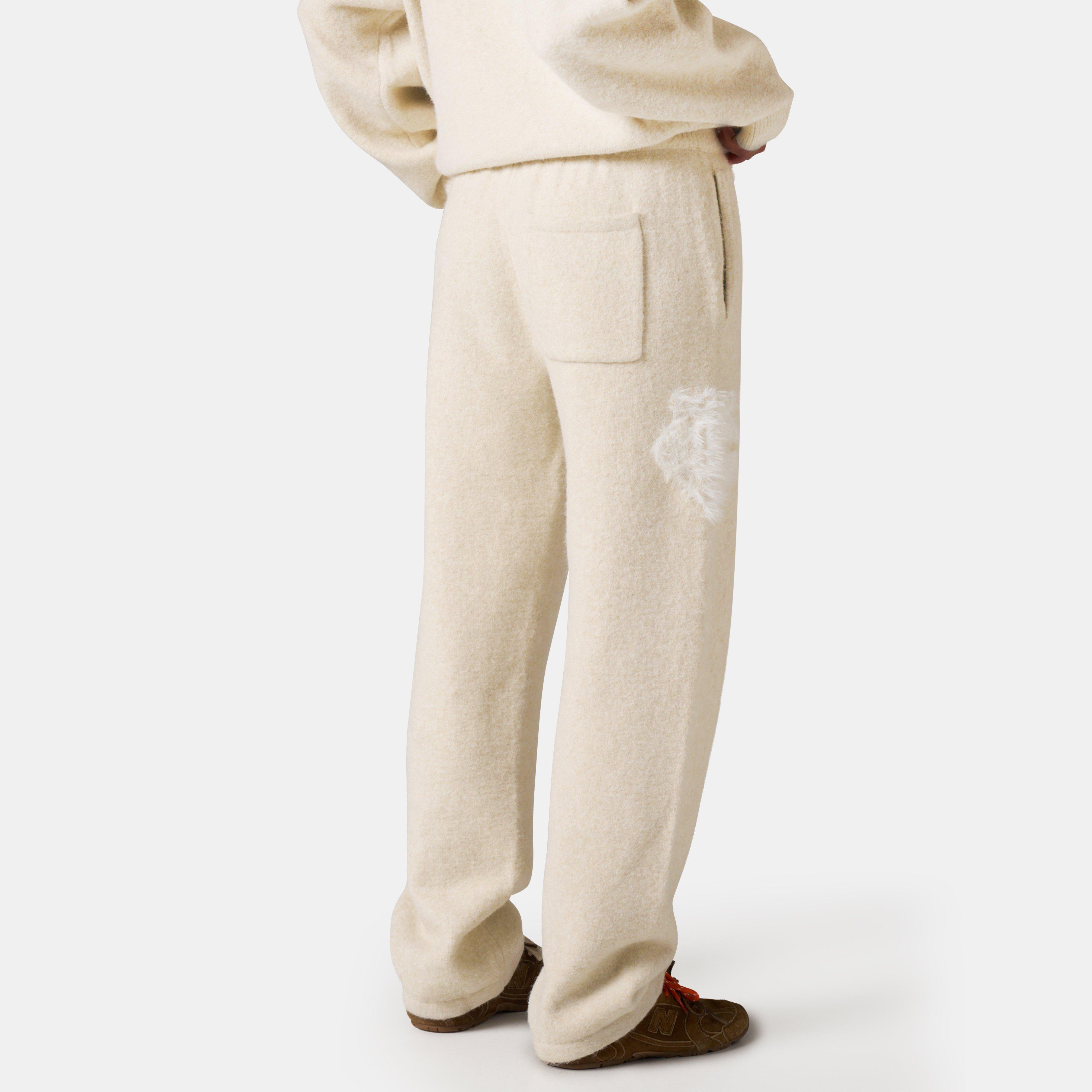 Beige - The Couture Club - Womens Fluffy Knit Joggers - 4