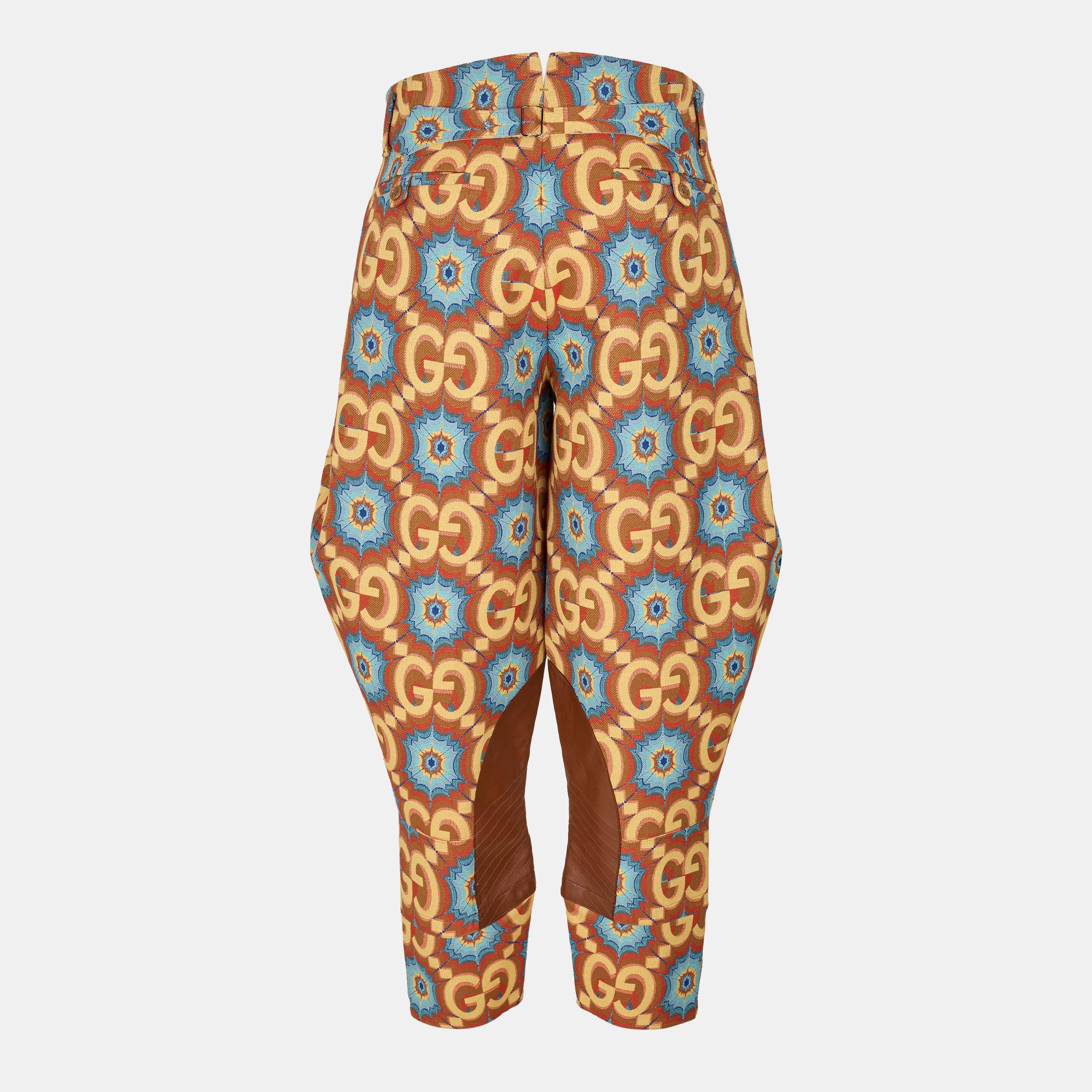 Orng/Yllw/Mc/Mx - Gucci - Men's Relaxed Wide Leg Trousers - 2