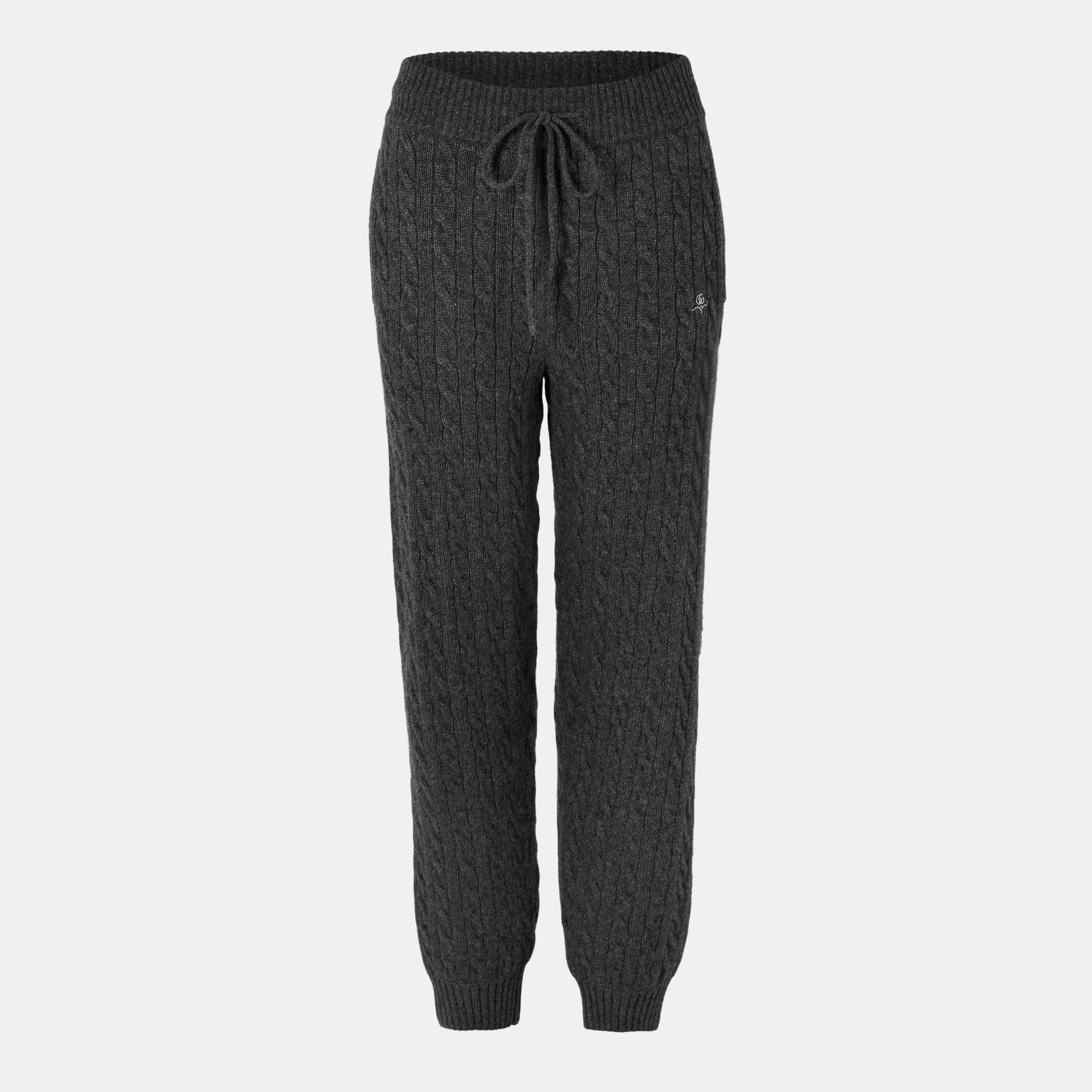 Grey Melange - Gucci - Women's Closed Hem Fleece Joggers - 1