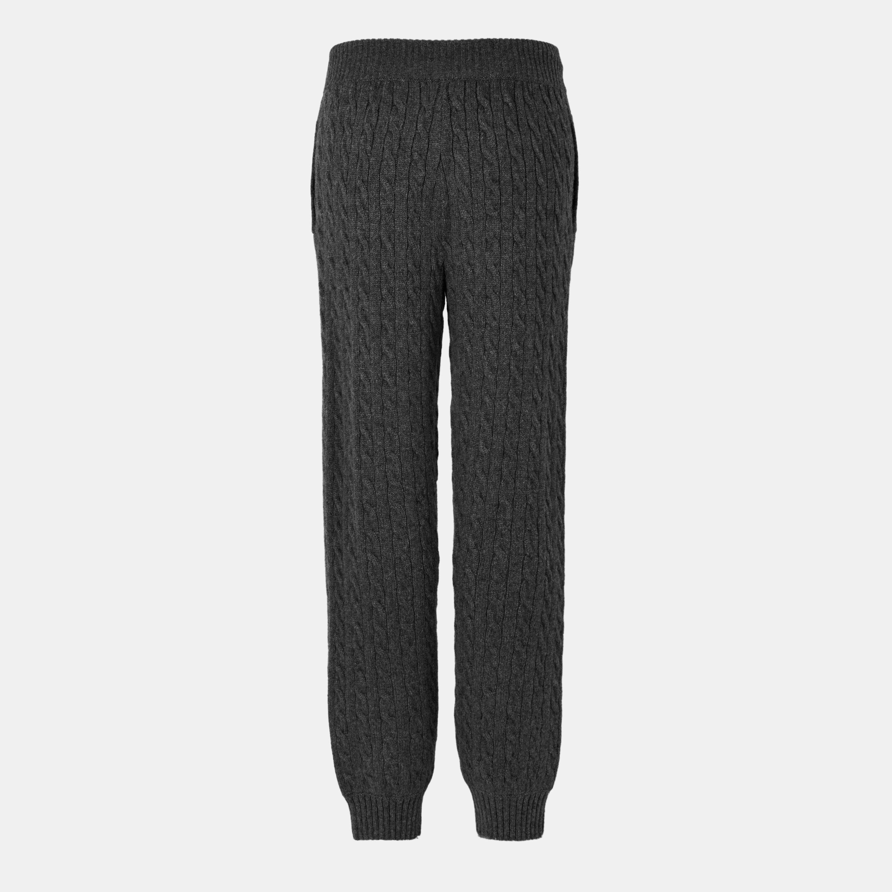 Grey Melange - Gucci - Women's Closed Hem Fleece Joggers - 2
