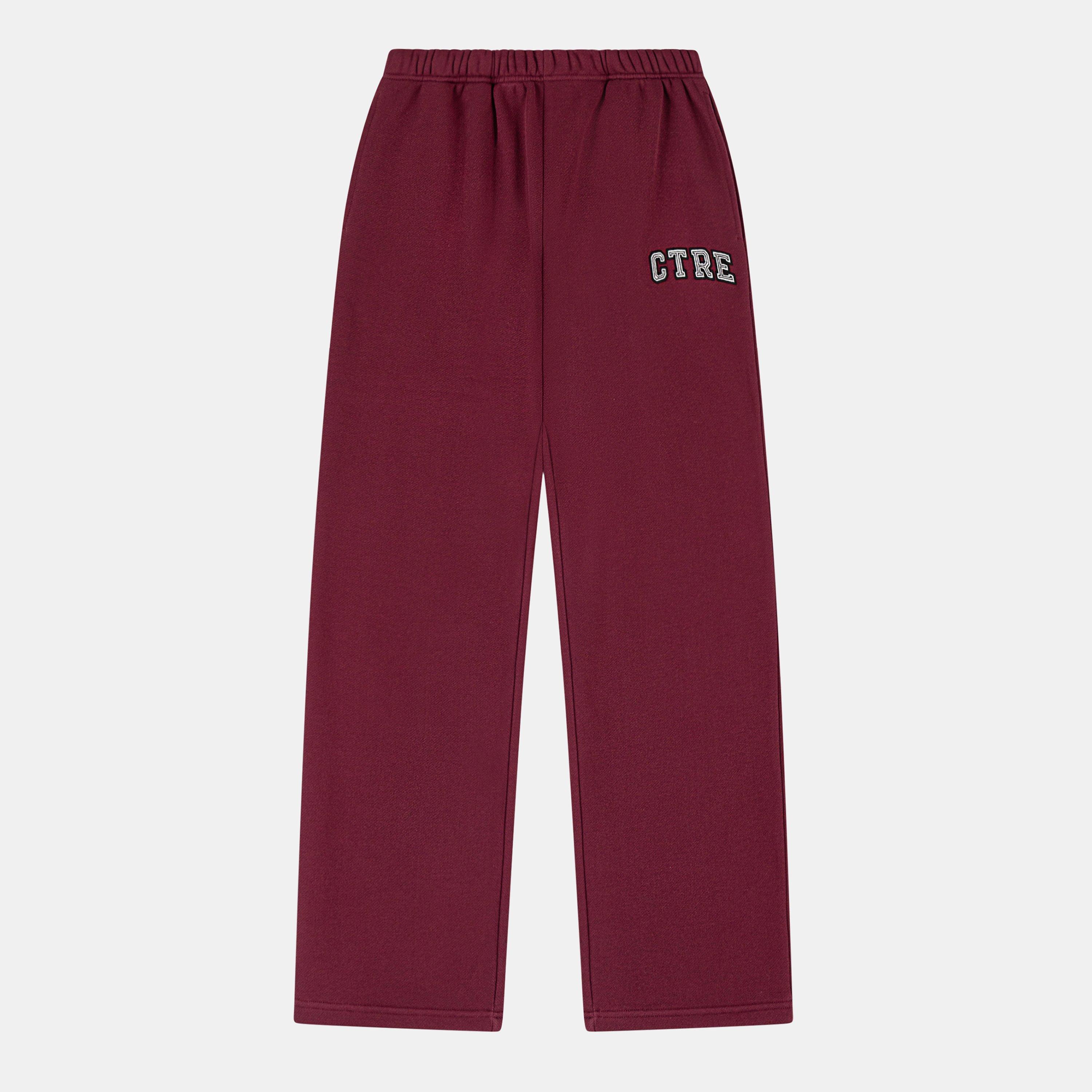 Burgundy - The Couture Club - Womens CTRE Straight Leg Knitted Joggers - 1